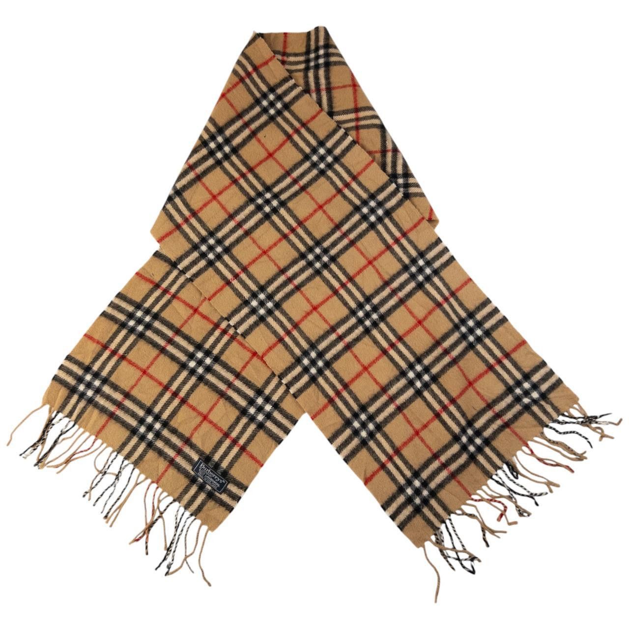 Burberry Vintage Burberry Nova Check Lambswool Tassel Scarf Size ONE SIZE - 5 Thumbnail