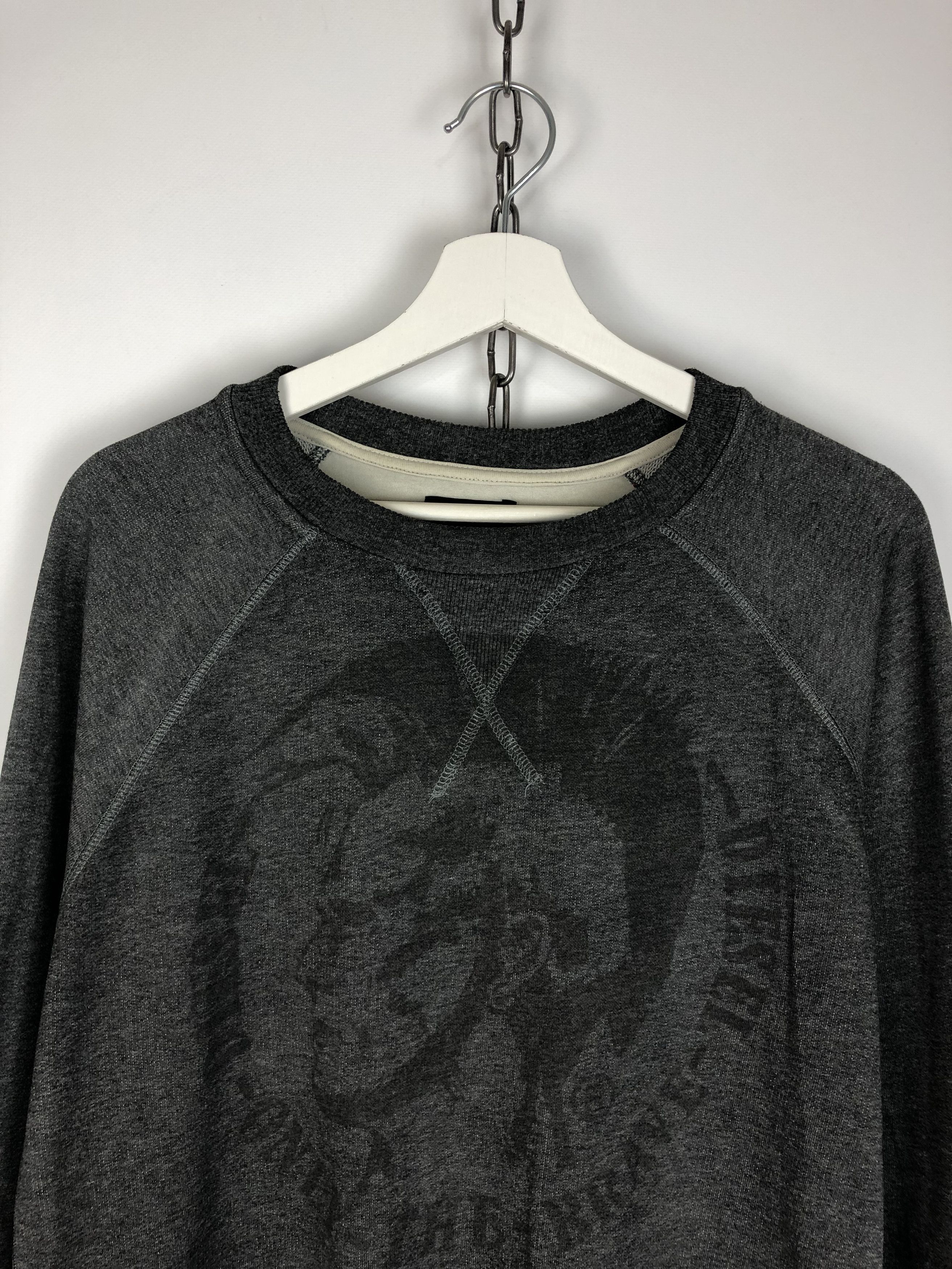 Diesel Diesel Sweatshirt Crewneck Center Logo Gray size M Size US M / EU 48-50 / 2 - 2 Thumbnail