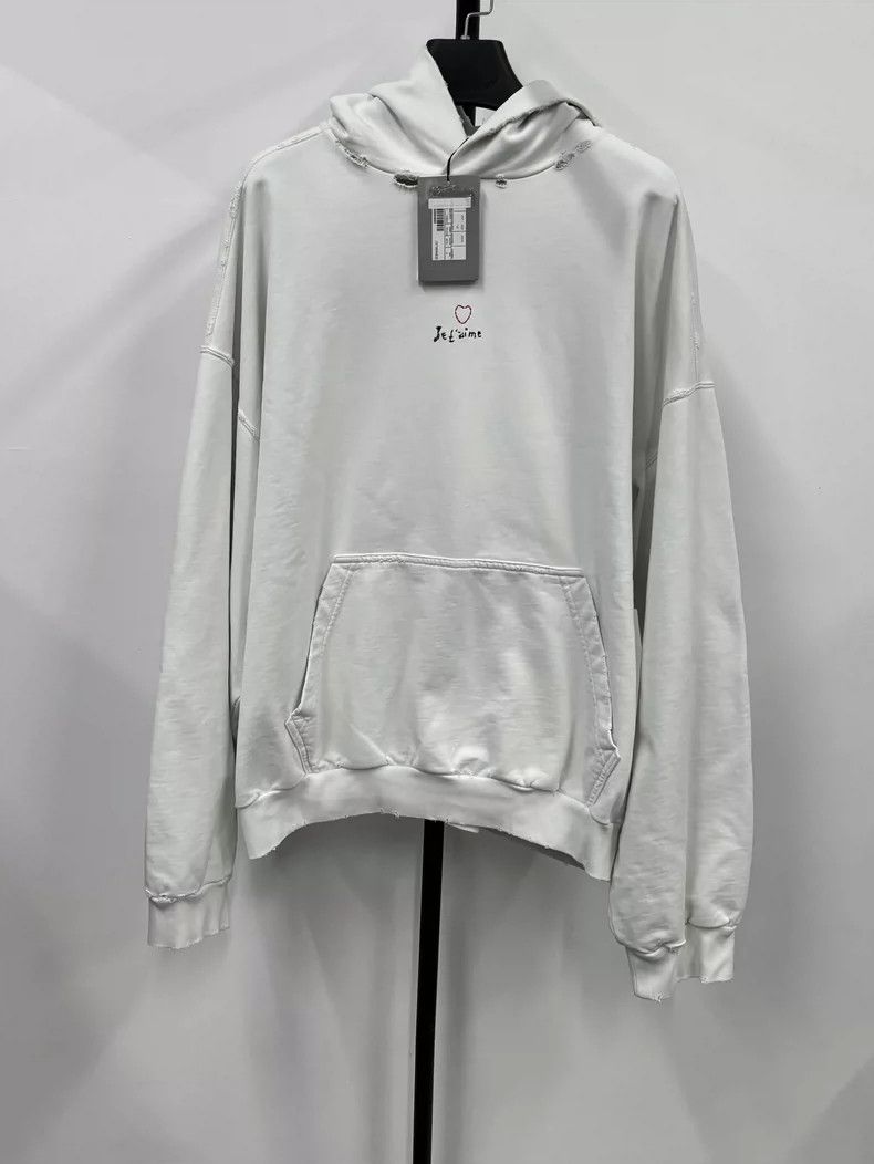 Balenciaga Balenciaga Solid monogrammed embroidered casual hooded swe Size US M / EU 48-50 / 2 - 1 Thumbnail