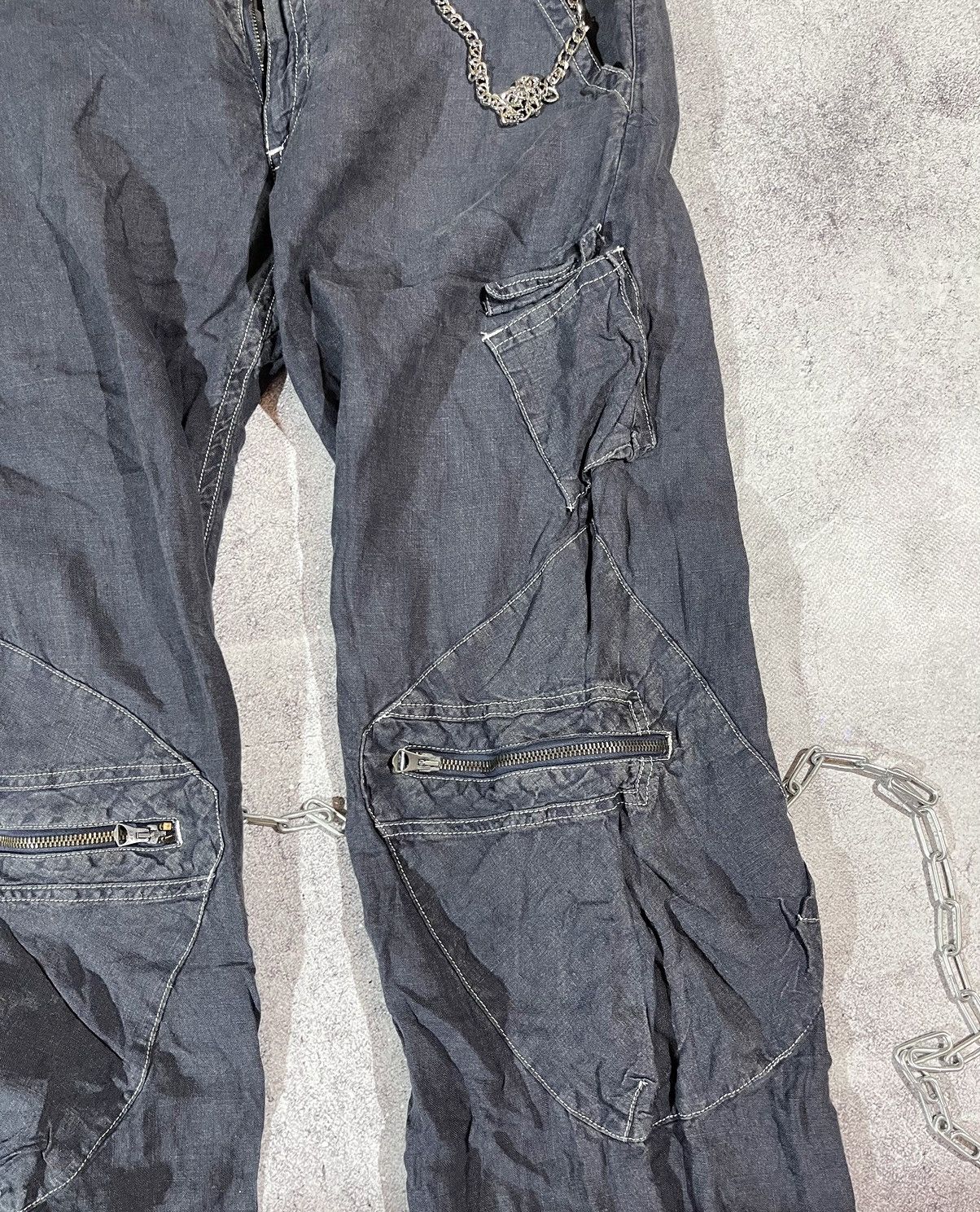 Armani Very Rare Vintage 90’s Armani Hemp Linen Pants Cargo Size 34 Size US 34 / EU 50 - 4 Thumbnail