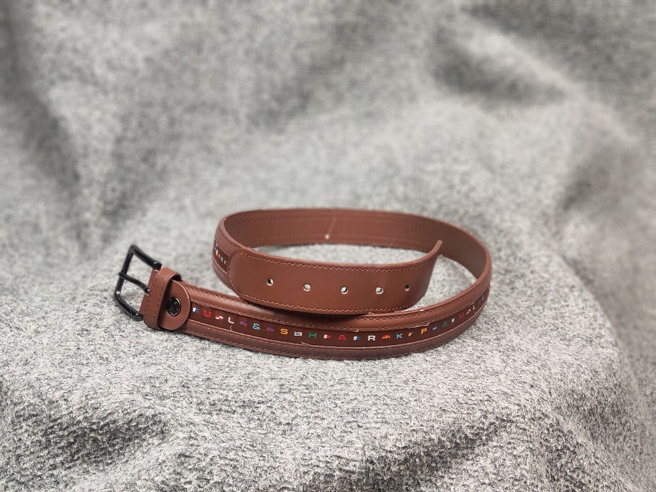 Paul & Shark Vintage Paul Shark Design Multi Logo Mens casual Belt Size ONE SIZE - 4 Thumbnail