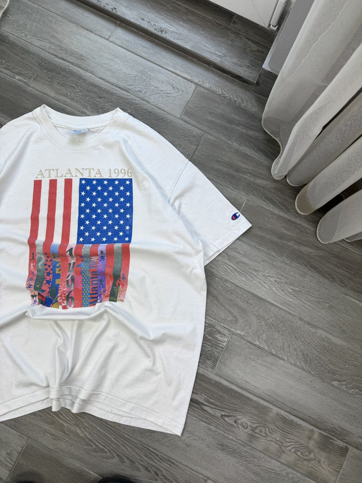 Champion Vintage 1996 Atlanta Olympic Games Champion T Shirt Tee Size US XL / EU 56 / 4 - 3 Thumbnail