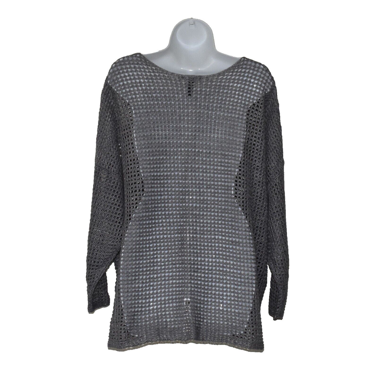 Eileen Fisher New EILEEN FISHER Linen Open Knit 3/4 Sleeve Sweater XL $278 Size XL / US 12-14 / IT 48-50 - 2 Thumbnail