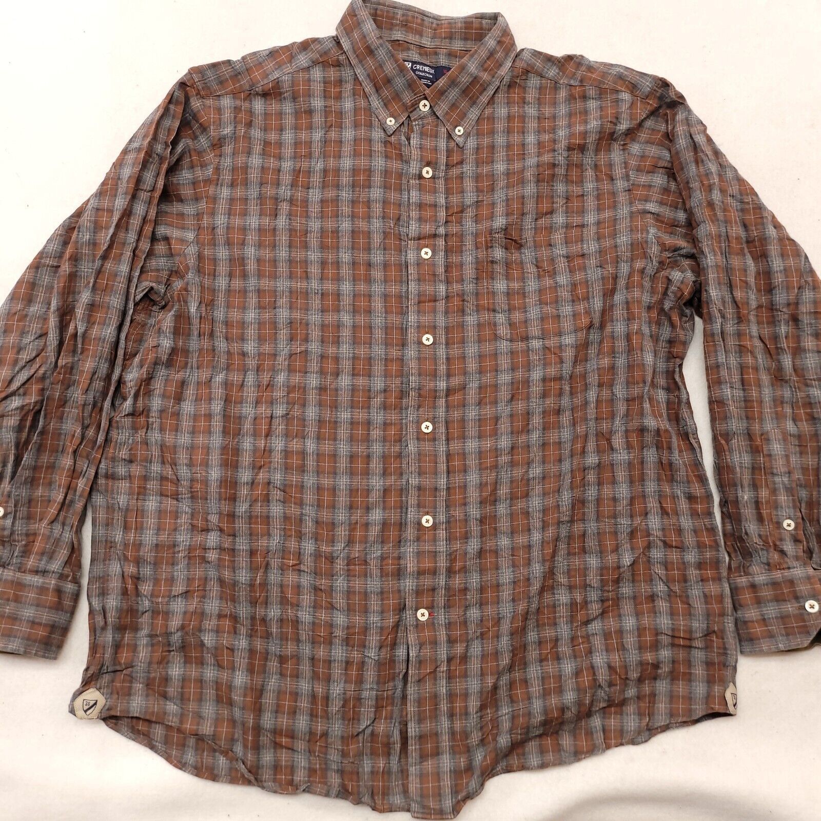 Cremieux Cremieux Collection Tartan Flannel Shirt Mens Size XL Orange Size US XL / EU 56 / 4 - 2 Thumbnail