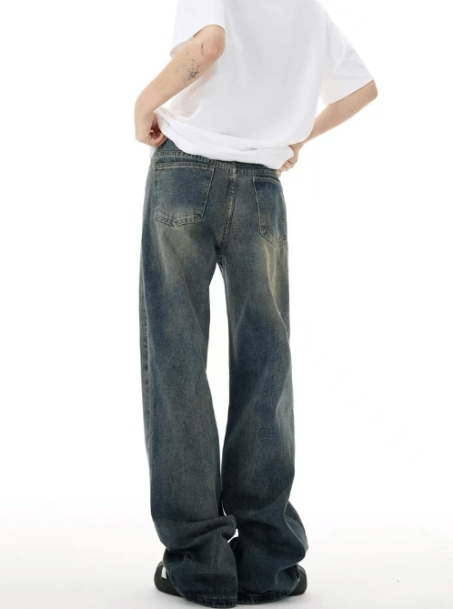 Japanese Brand × Jean High Street Washed Distressed Loose Straight Bootcut Jeans Size US 32 / EU 48 - 4 Thumbnail