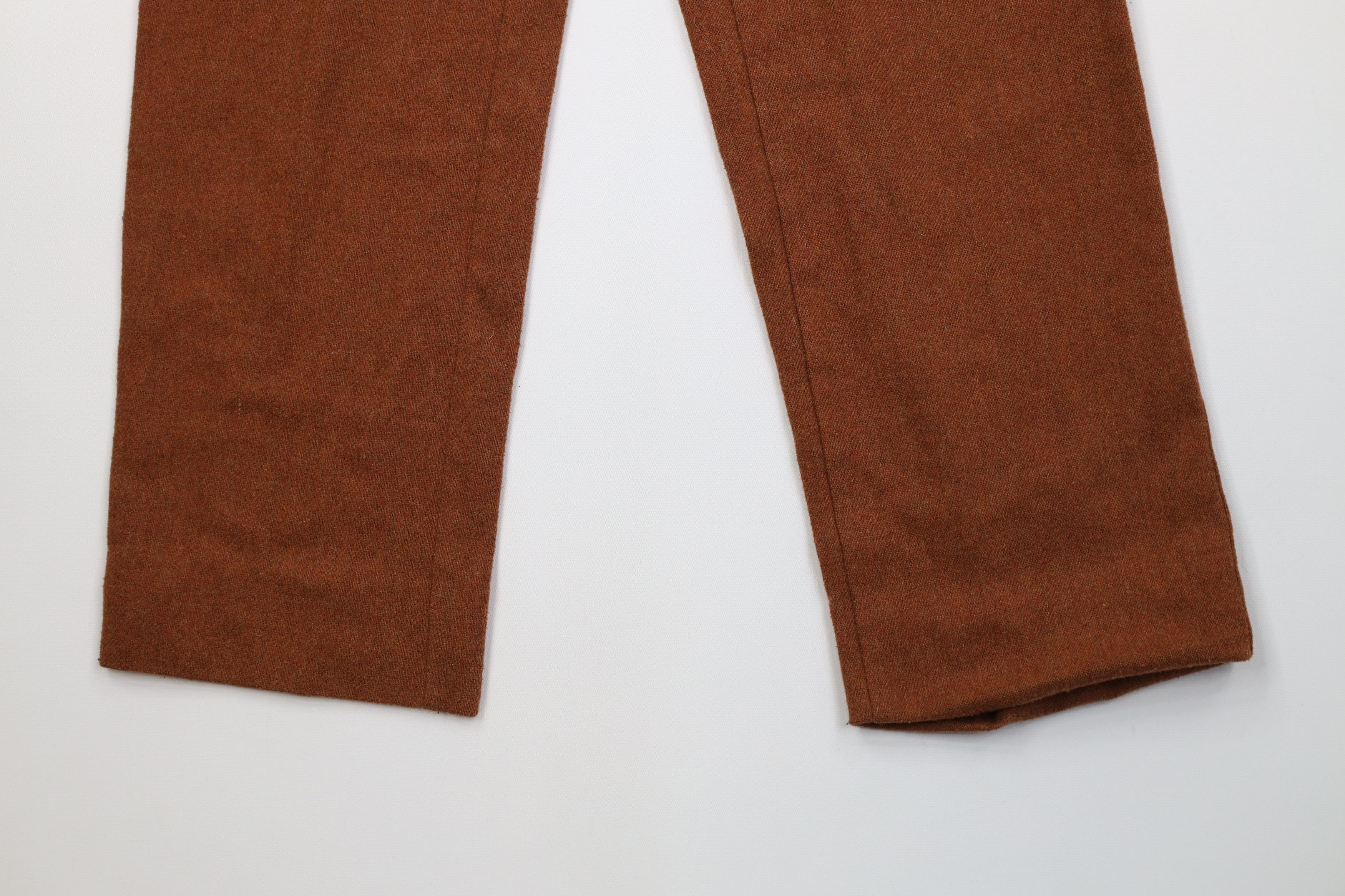 Vintage Vintage 70s Streetwear Flared Chino Pants Rust Brown USA Size 30" / US 8 / IT 44 - 4 Thumbnail