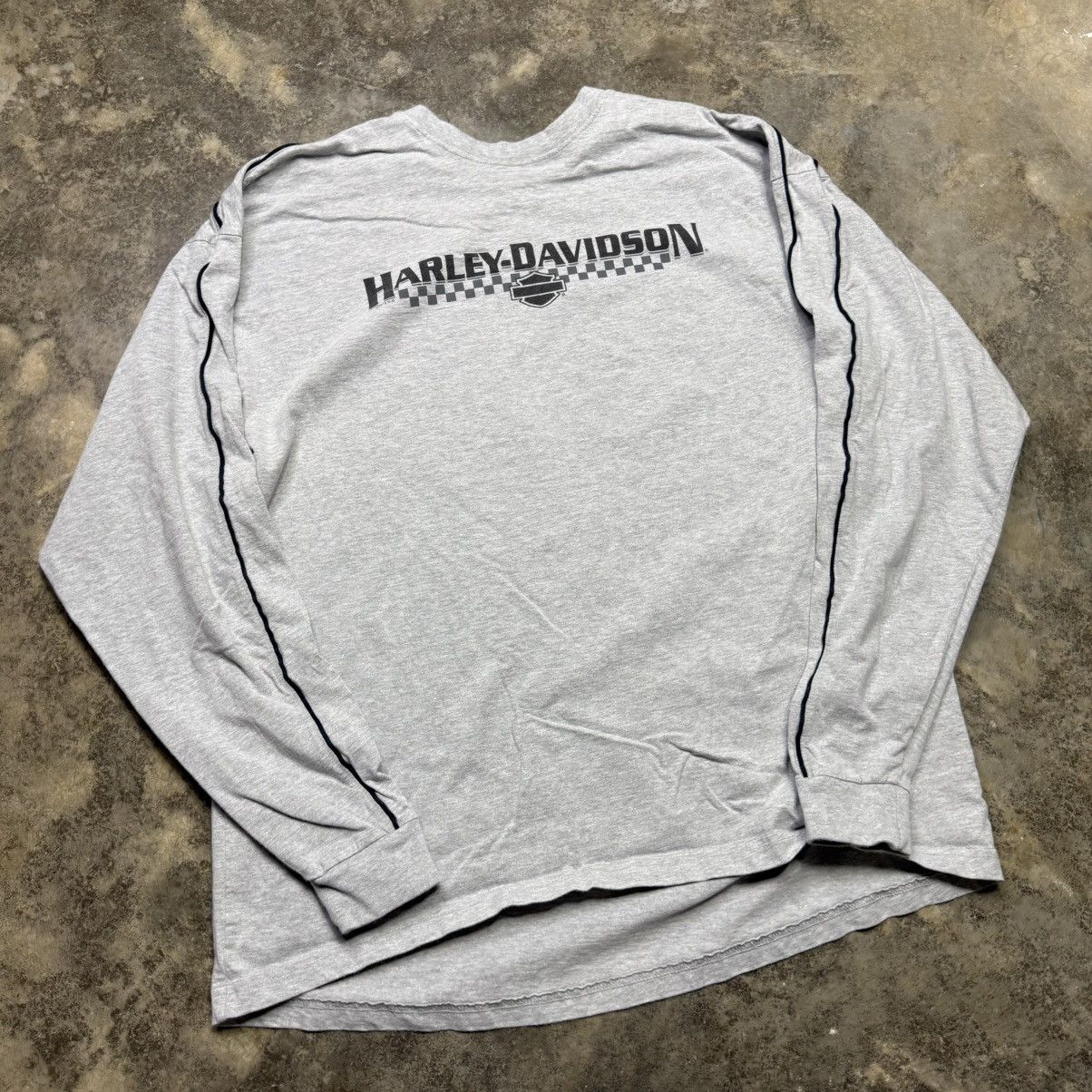 Vintage vintage harley davidson longsleeve checkered flag tshirt Size US XL / EU 56 / 4 - 3 Thumbnail