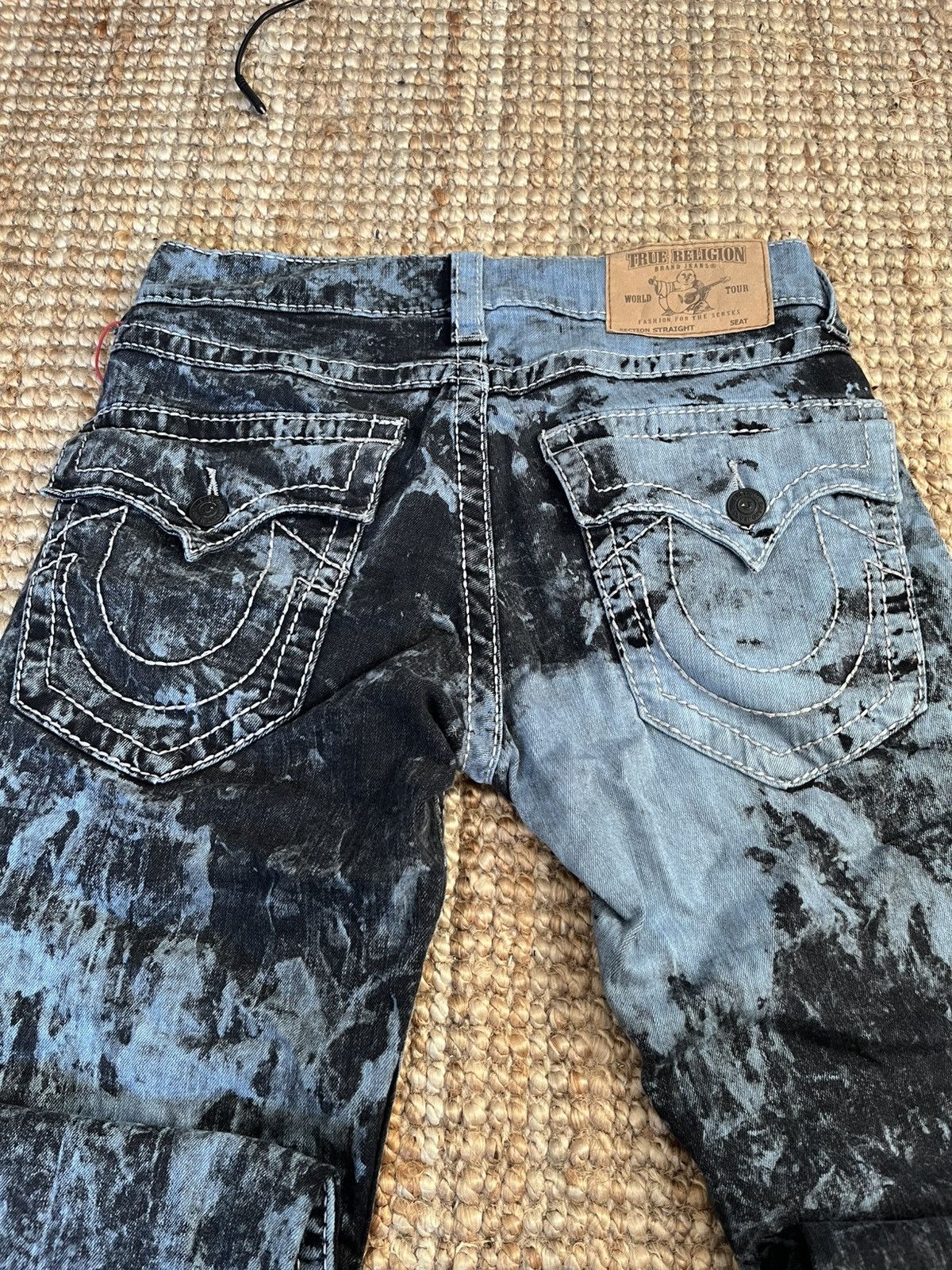 True Religion True Religion Big T Acid Wash Jeans “Ascot Grey” Size US 28 / EU 44 - 3 Thumbnail