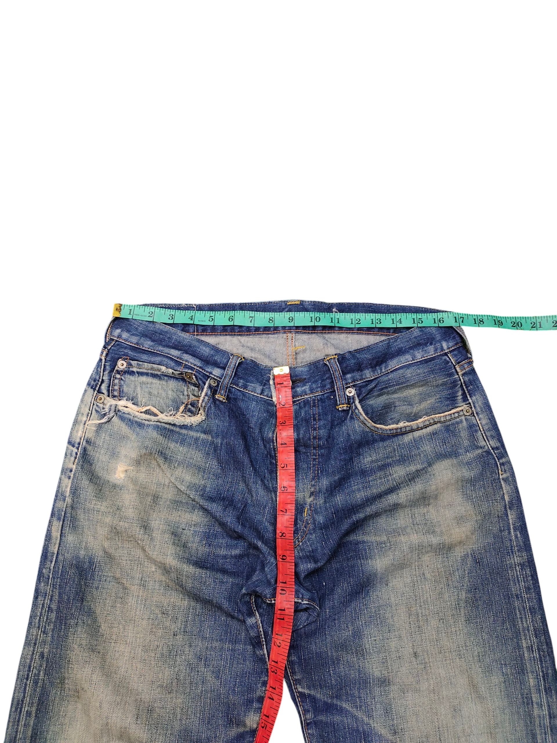 Kapital Vintage 90s Edwin 503R Regular Clawmark Distress Denim Jeans Size US 34 / EU 50 - 16 Thumbnail