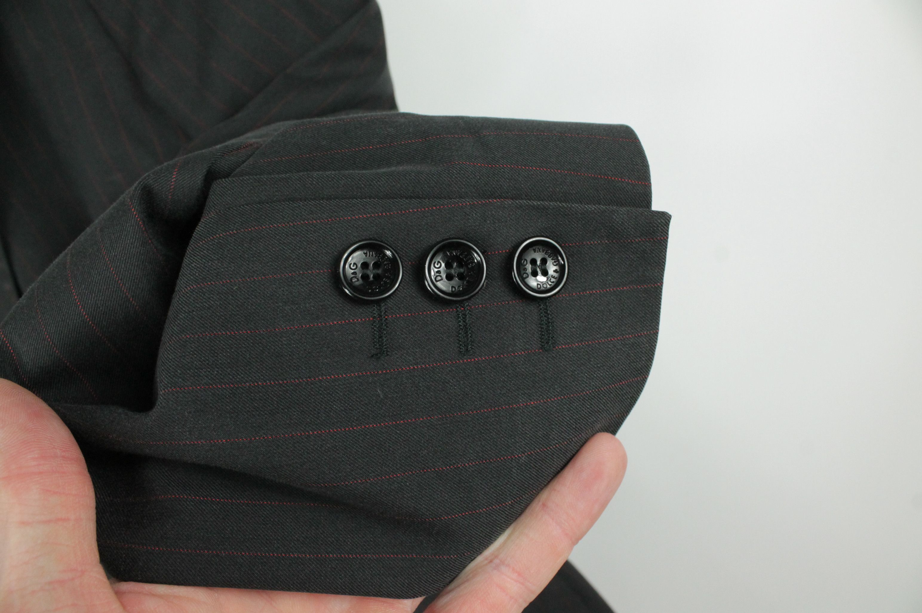 Dolce & Gabbana Dolce & Gabbana Slim Fit Pinstripe Blazer Leopard Lining Size M / US 6-8 / IT 42-44 - 6 Thumbnail