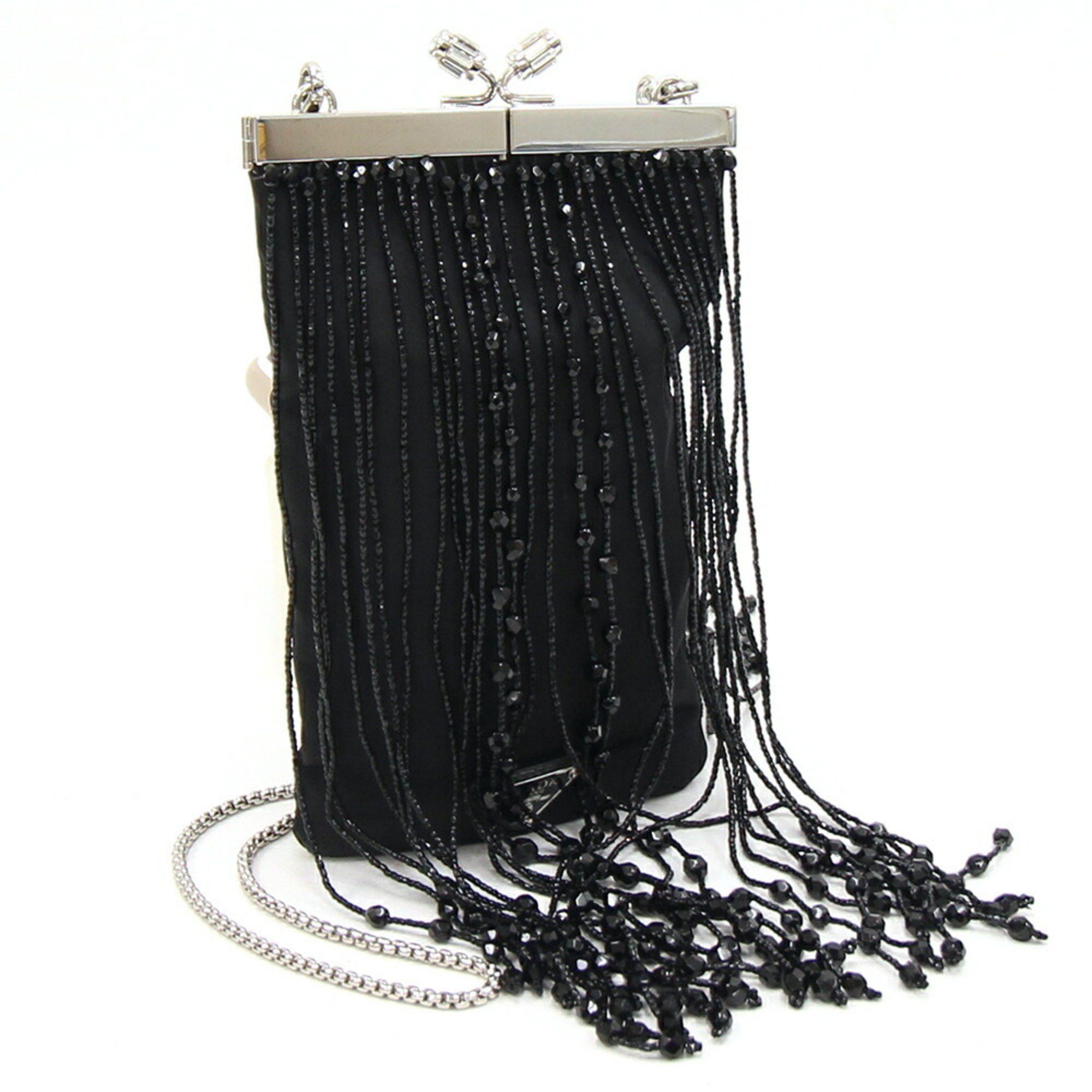 image of Prada Shoulder Bag 1Bp046 Black Nylon Smartphone Chain Women's Prada