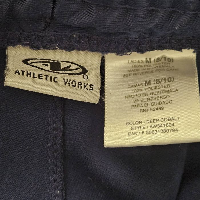 Athletic Works Blue Striped Capri Athletic Pants Size Medium