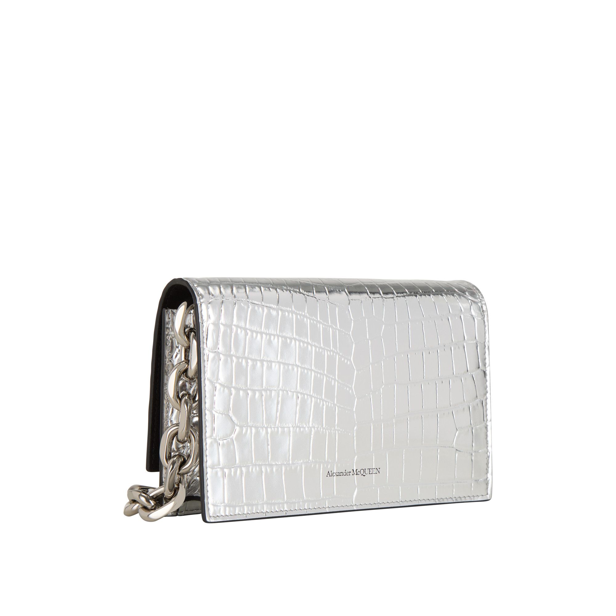 Alexander McQueen os11x1225 Size: OS / Small Skull Croc-Embossed Bag Size ONE SIZE - 4 Thumbnail