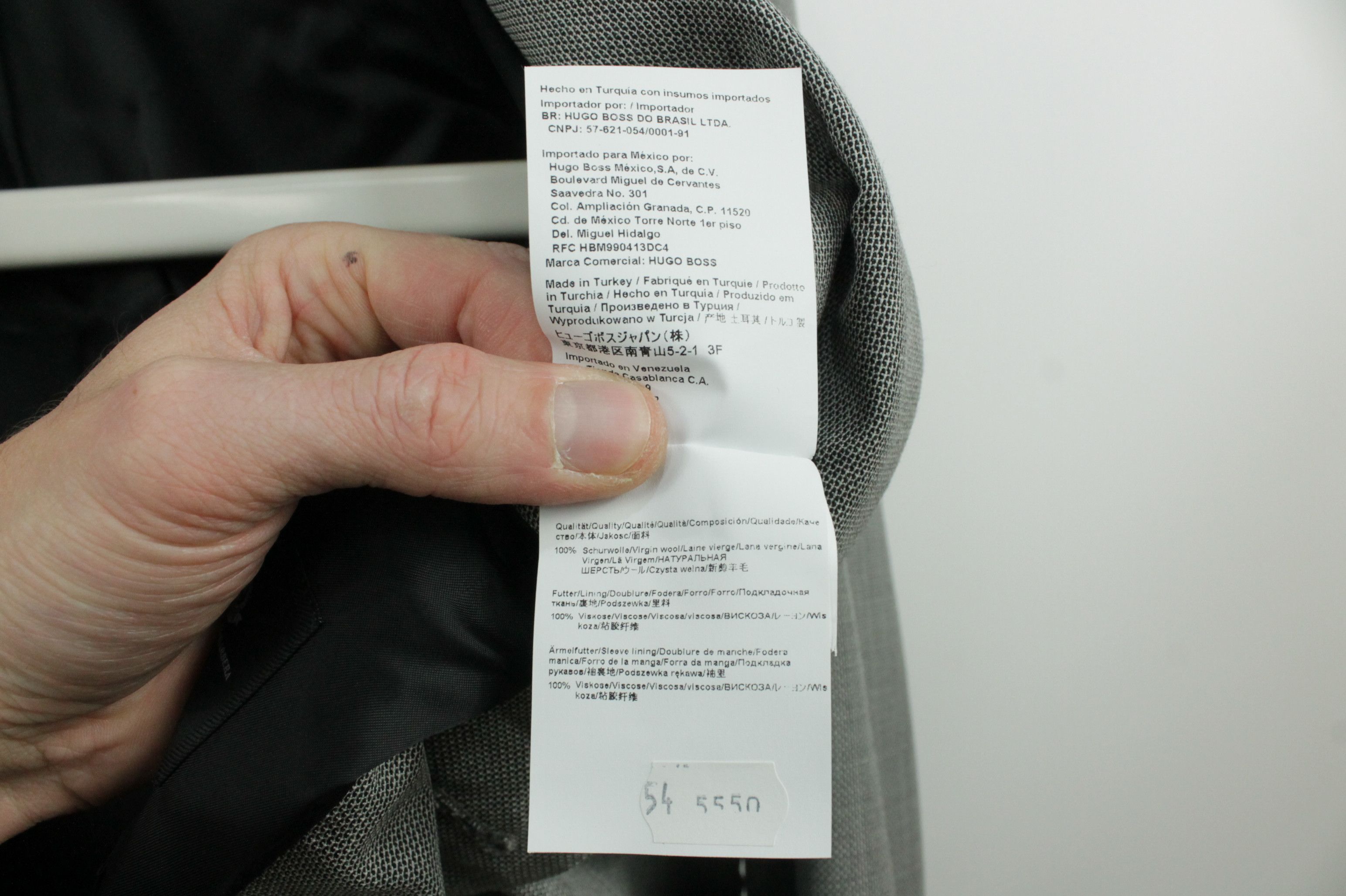 Hugo Boss Hugo Boss Novan5/Ben2 Slim Fit Gray Light 140's Wool Suit Size 44R - 10 Thumbnail