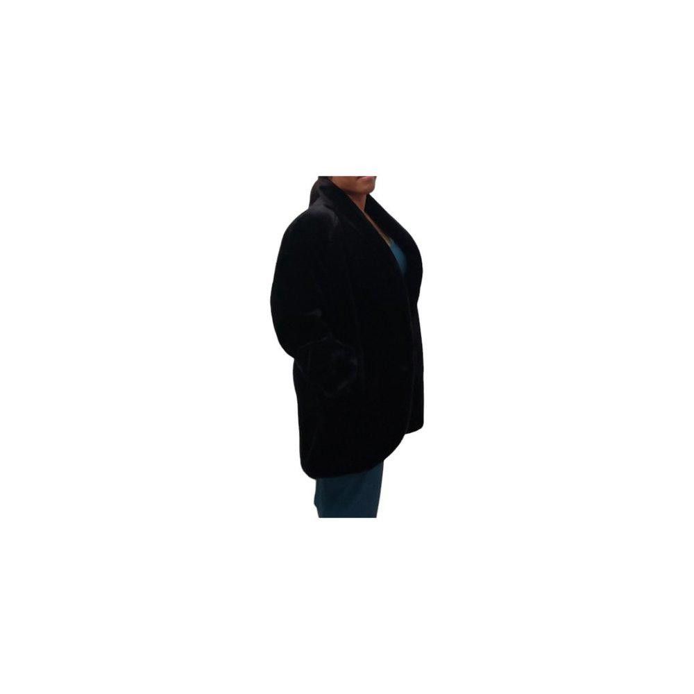 Designer Donny Brook Ladies Vintage Black Faux Fur Coat XS Size XS / US 0-2 / IT 36-38 - 4 Thumbnail