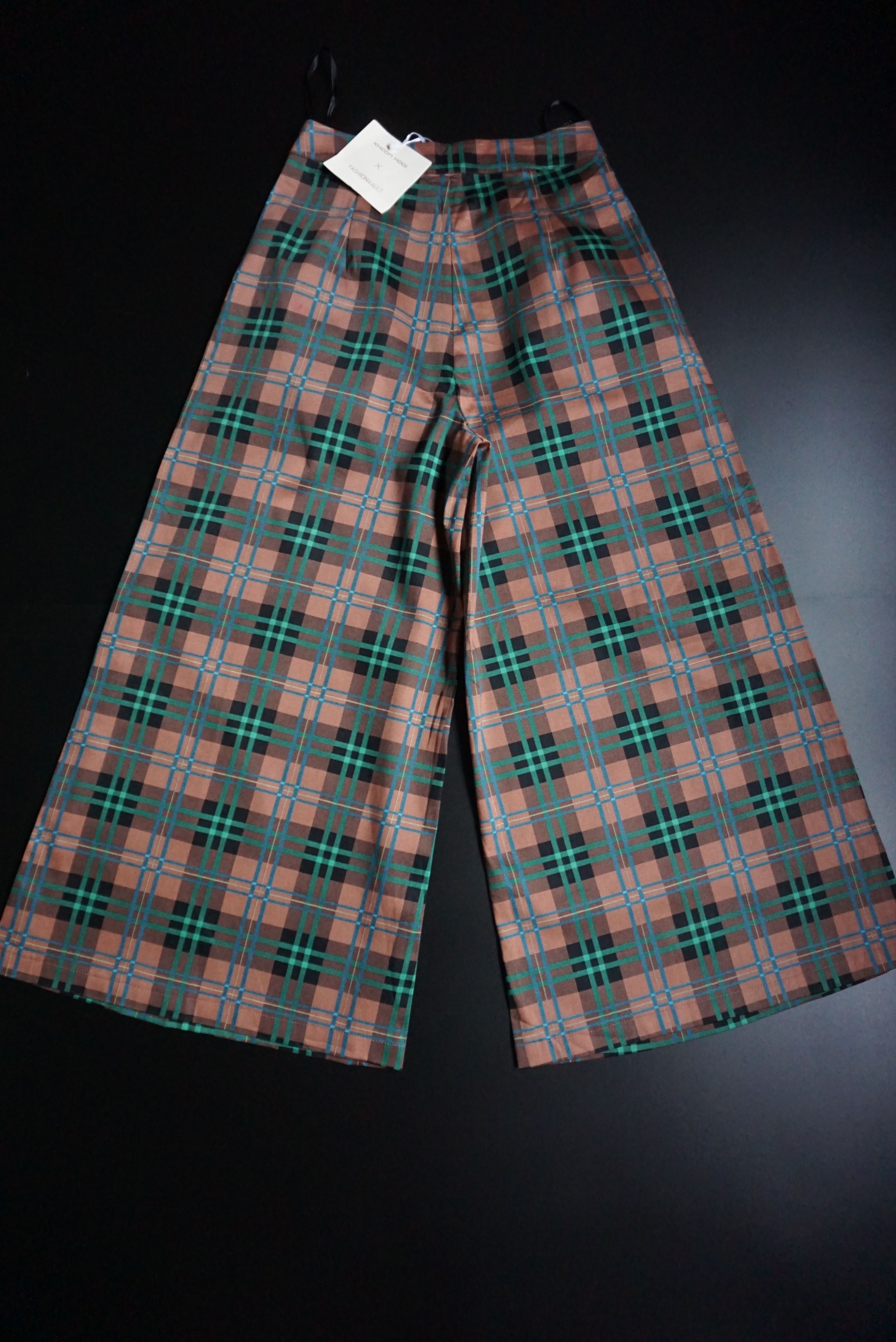 Designer KHOON HOOI UK 8 36 S checked trousers palazzo pants Size 27" / US 4 / IT 40 - 23 Thumbnail