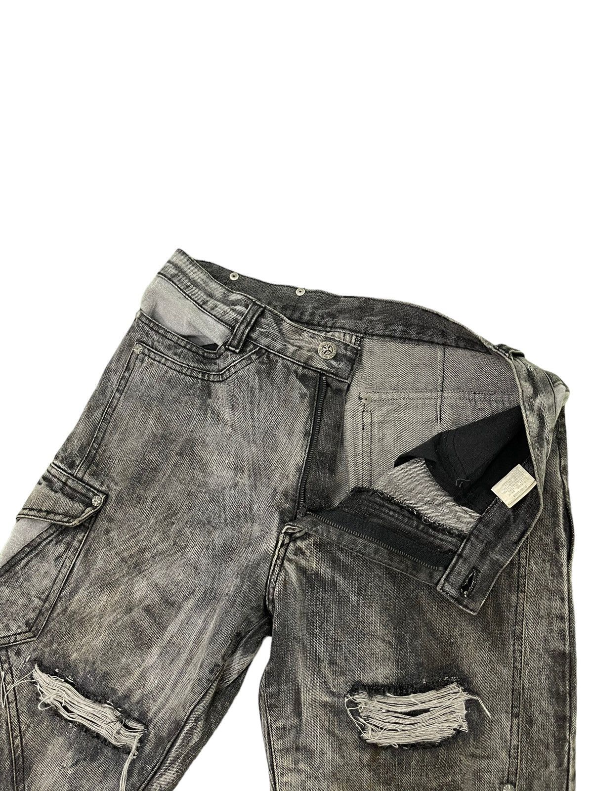 Japanese Brand Flare Jeans Berning Sho Faded Distress Boot Cut 7🟦8 Size US 30 / EU 46 - 13 Thumbnail