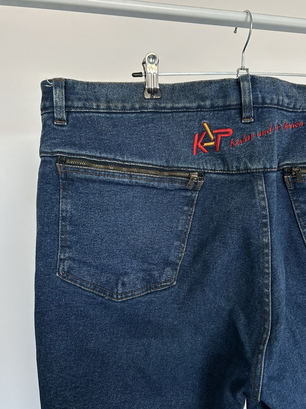 Vintage 90s Giali Motorcycle Padded Denim Jeans Biker Racing
