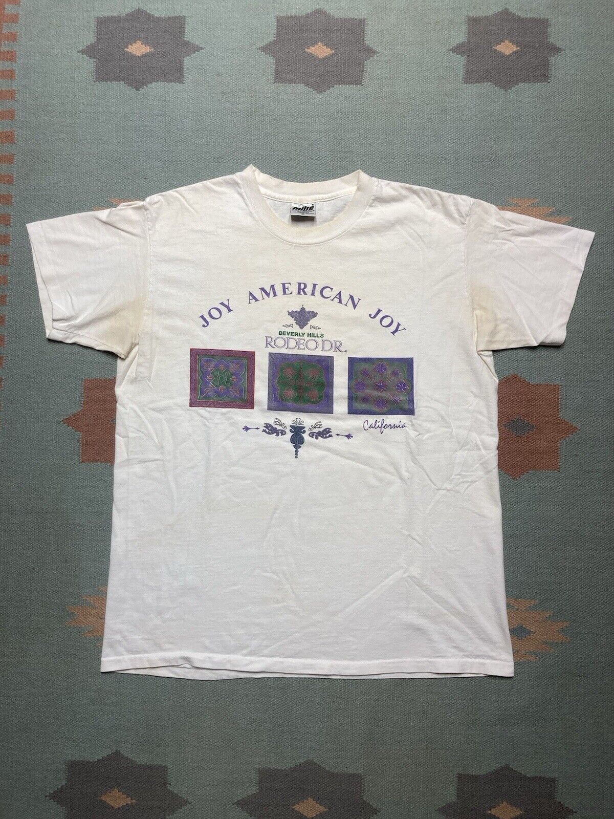 Vintage Vtg 90s t shirt Beverly Hills California rodeo drive Joy XL Size US XL / EU 56 / 4 - 1 Thumbnail