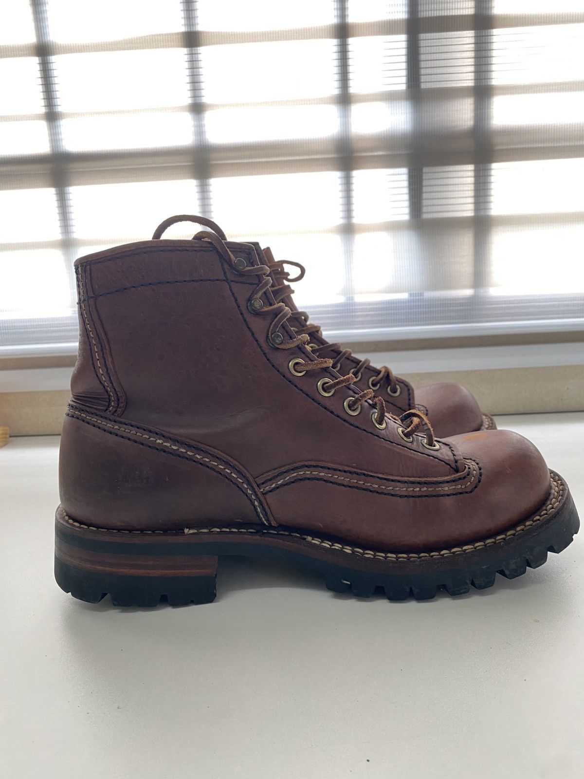 LONE WOLF × Sugar Cane Vintage Sugar Cane Lone Wolf logger with vibram lug sole Size US 7.5 / EU 40-41 - 4 Thumbnail