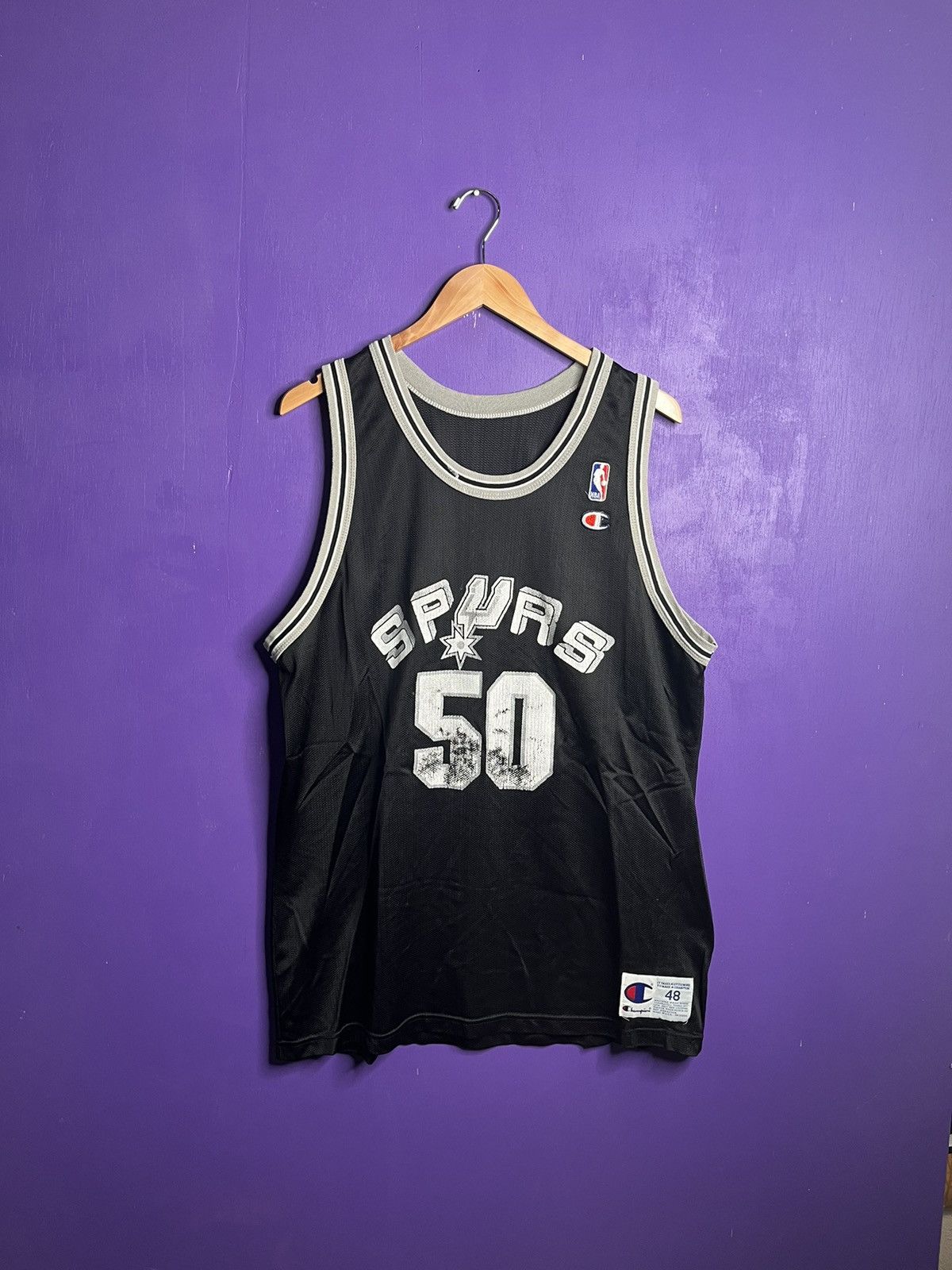 Champion × NBA × Vintage Vintage 90s Champion Spurs David Robinson jersey Size US L / EU 52-54 / 3 - 1 Thumbnail