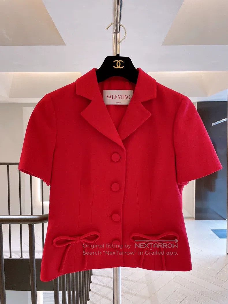 Valentino Valentino bow pockets for short-sleeved suits Size XS / US 0-2 / IT 36-38 - 1 Thumbnail