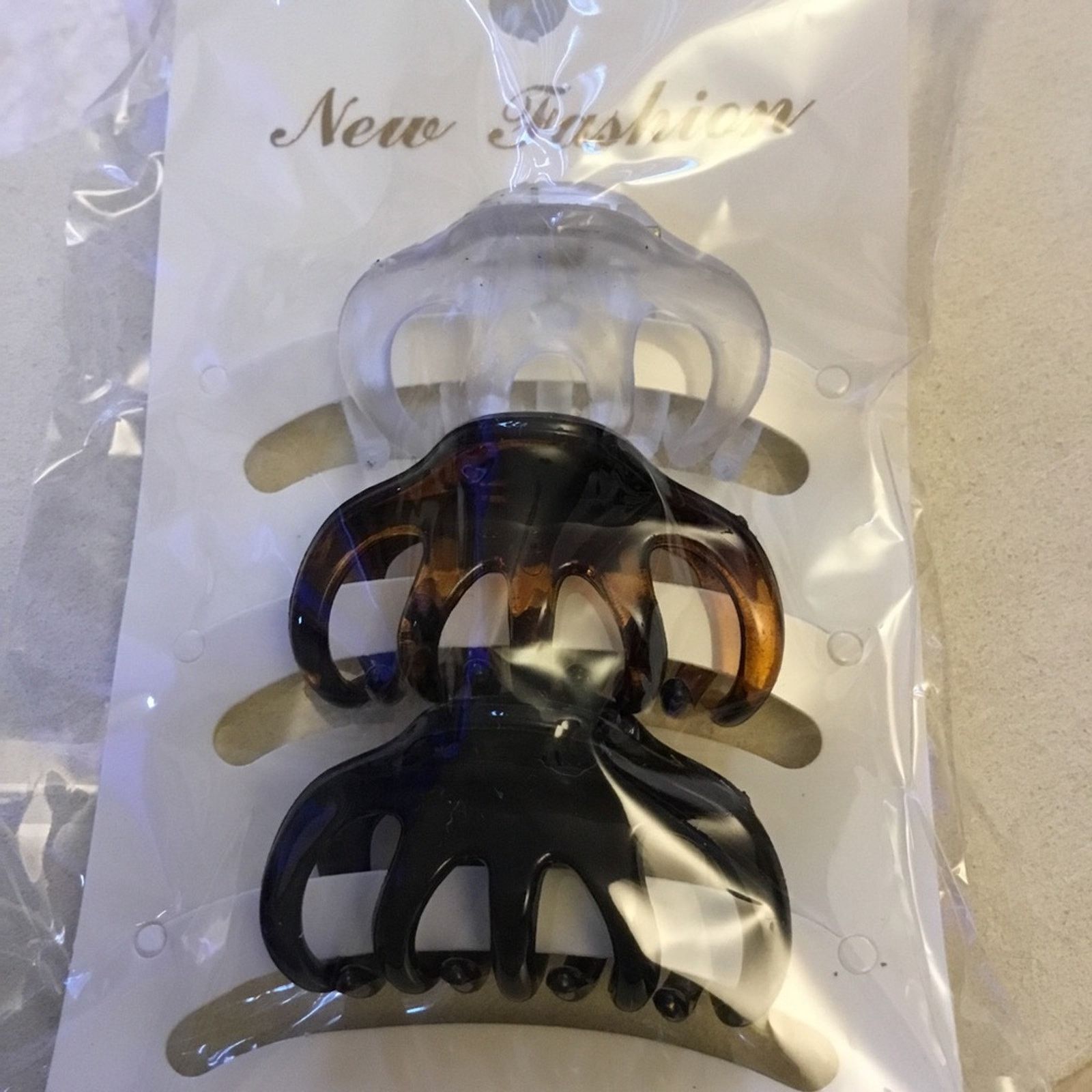 Other White Brown & Black Mini Claw Clips - Set of 3 Size ONE SIZE - 7 Thumbnail