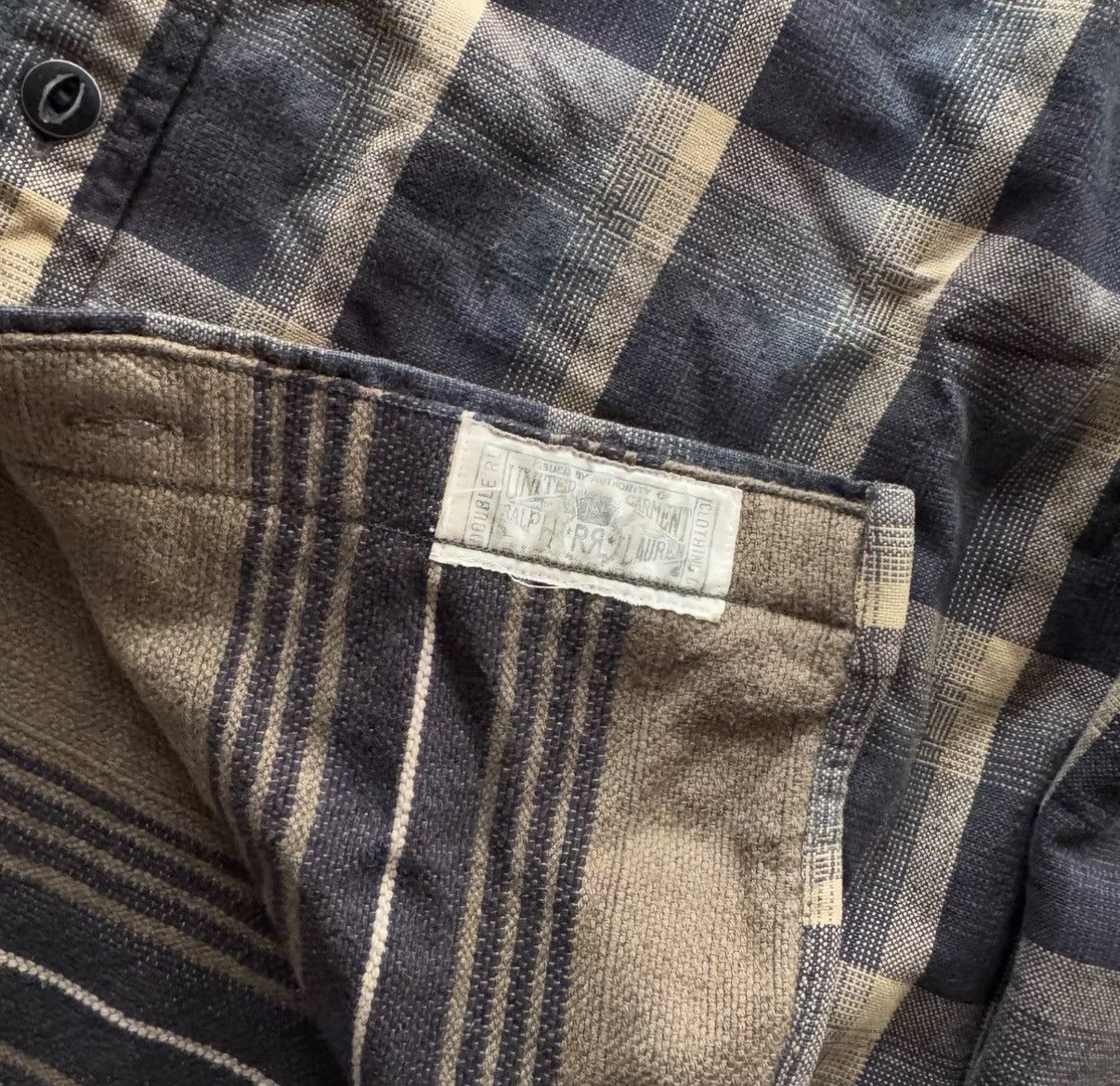 RRL Ralph Lauren Ralph Lauren Double RL RRL Double Layer Plaid Shirt K22 Size US M / EU 48-50 / 2 - 7 Thumbnail