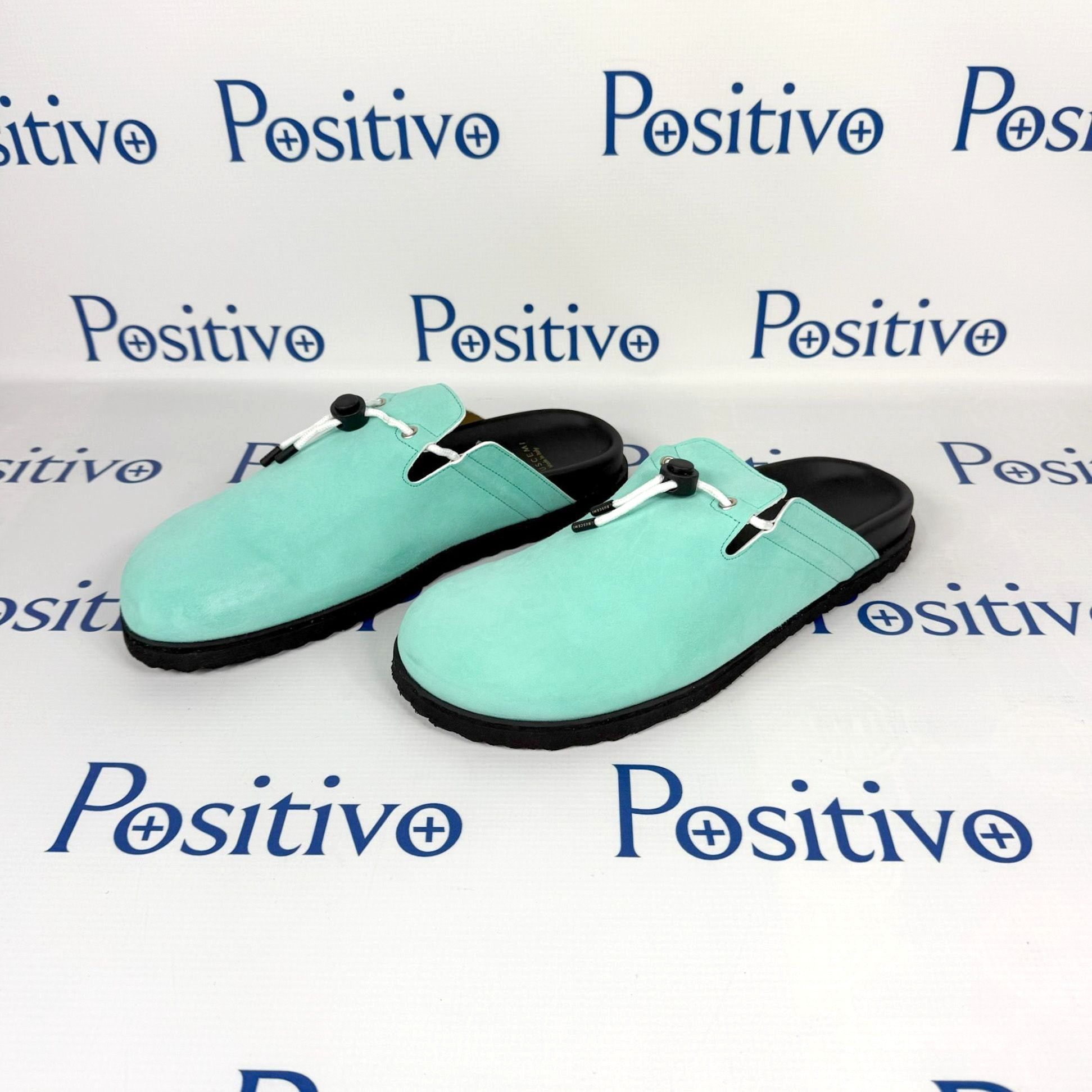Buscemi Buscemi Pietro New Camoscio Turquoise Leather Slippers US 11 Size US 11 / EU 44 - 2 Thumbnail