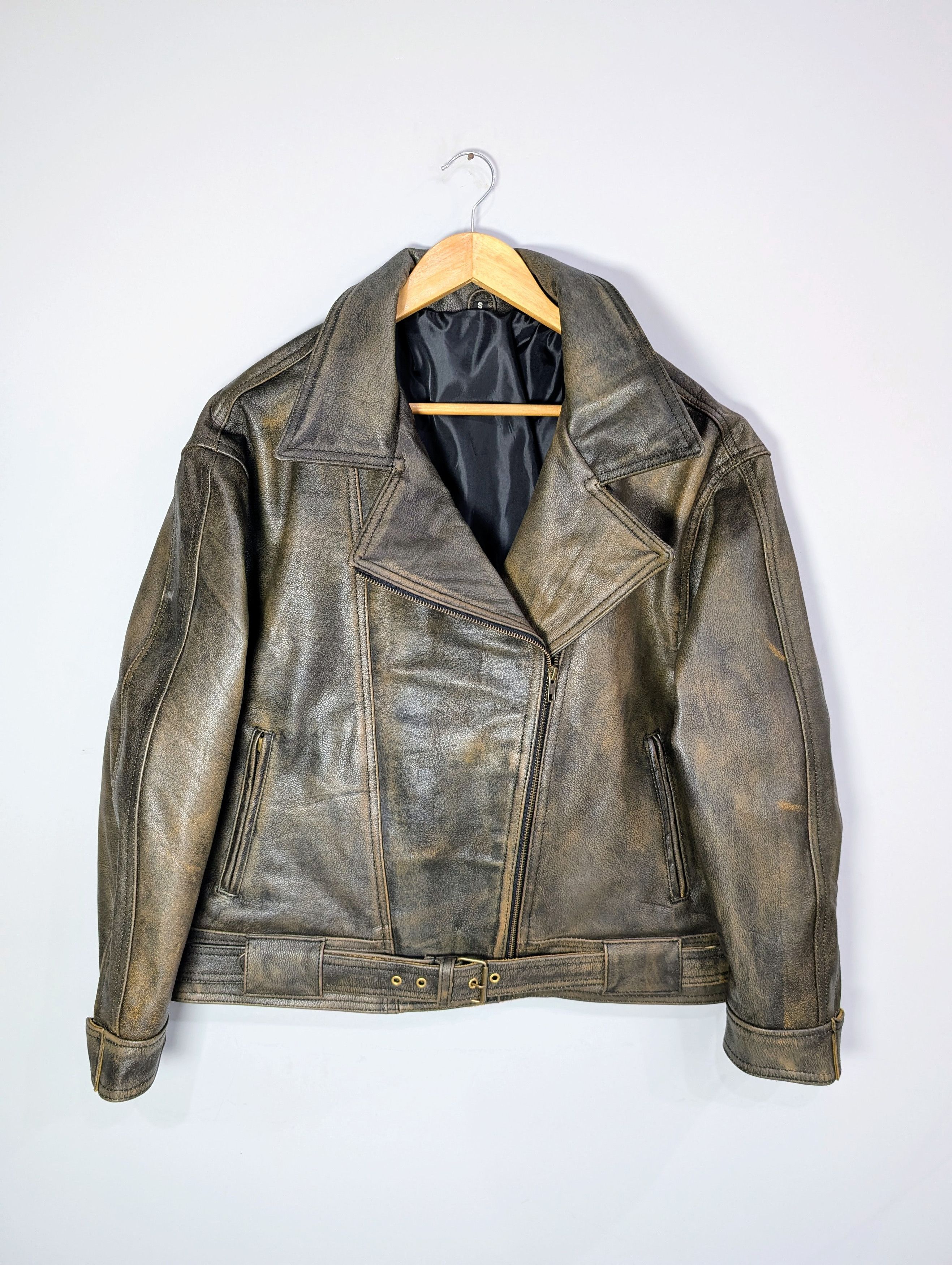 Vintage 90s Vintage Look Cowhide Leather Jacket Size S / US 4 / IT 40 - 1 Thumbnail
