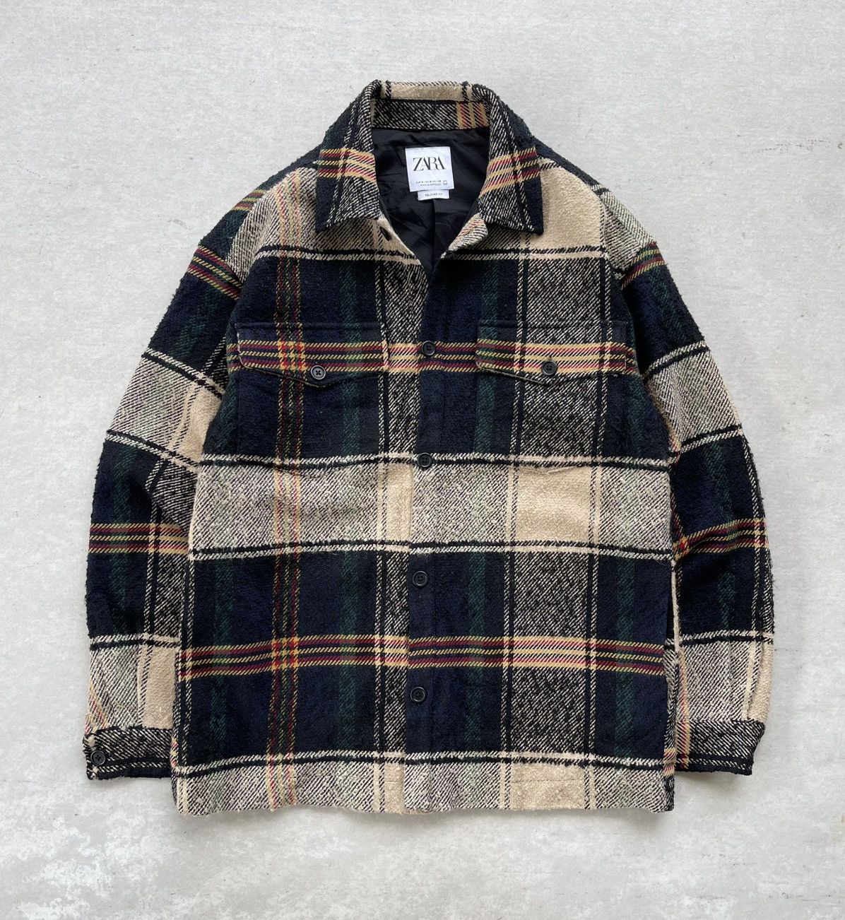 Zara Zara Men's Wool-blend Plaid Shirt/Jacket Size US M / EU 48-50 / 2 - 7 Thumbnail