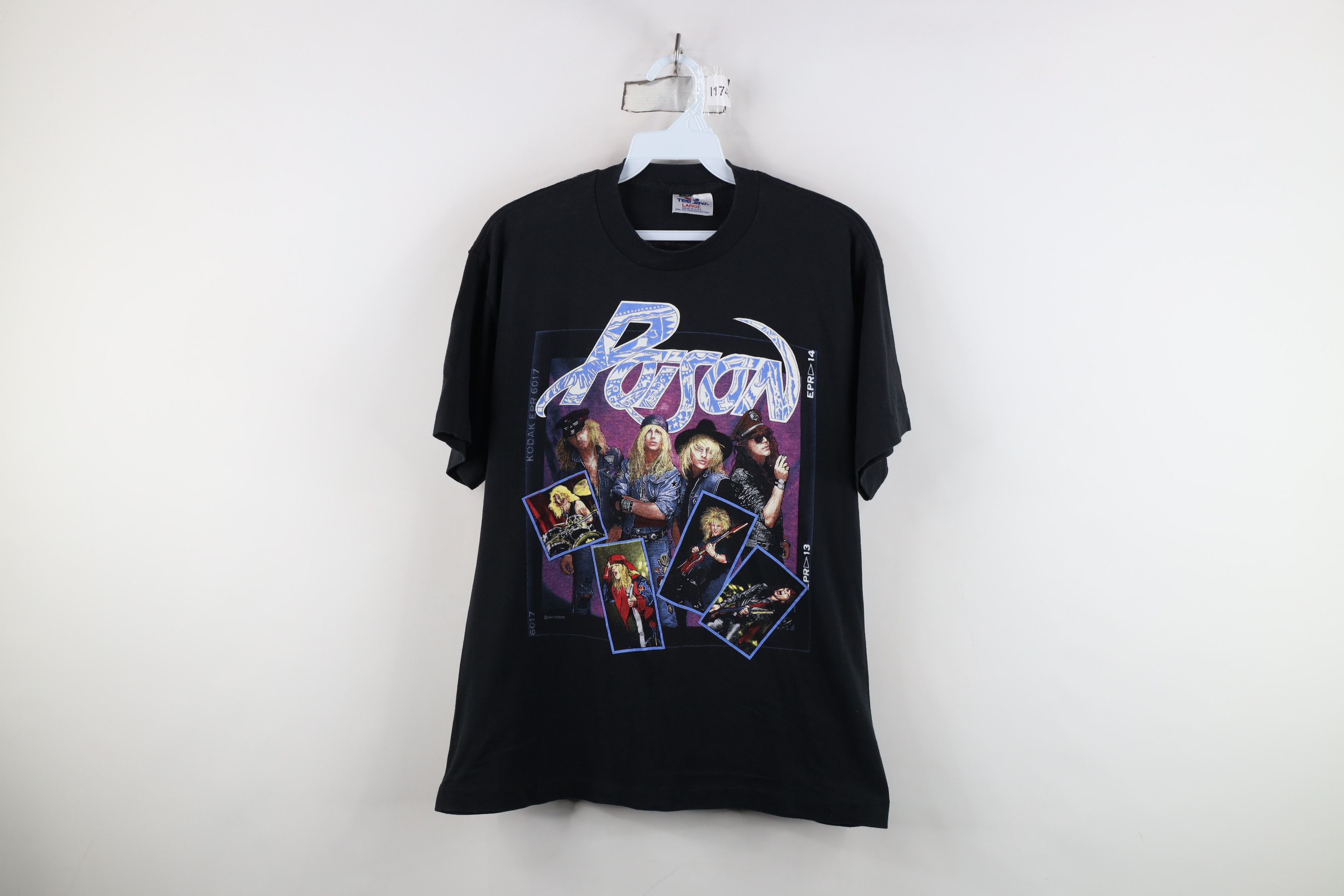 Vintage Vintage 80s Open Up and Say Ahh Tour P oison Band T-Shirt Size L / US 10 / IT 46 - 1 Thumbnail