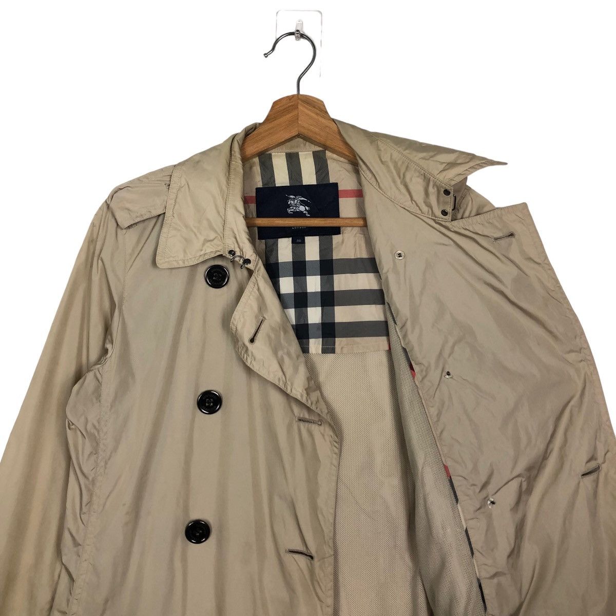 Burberry 🔥90’s VINTAGE BURBERRY LONDON TRENCH COAT NOVA CHECK Size US M / EU 48-50 / 2 - 10 Thumbnail