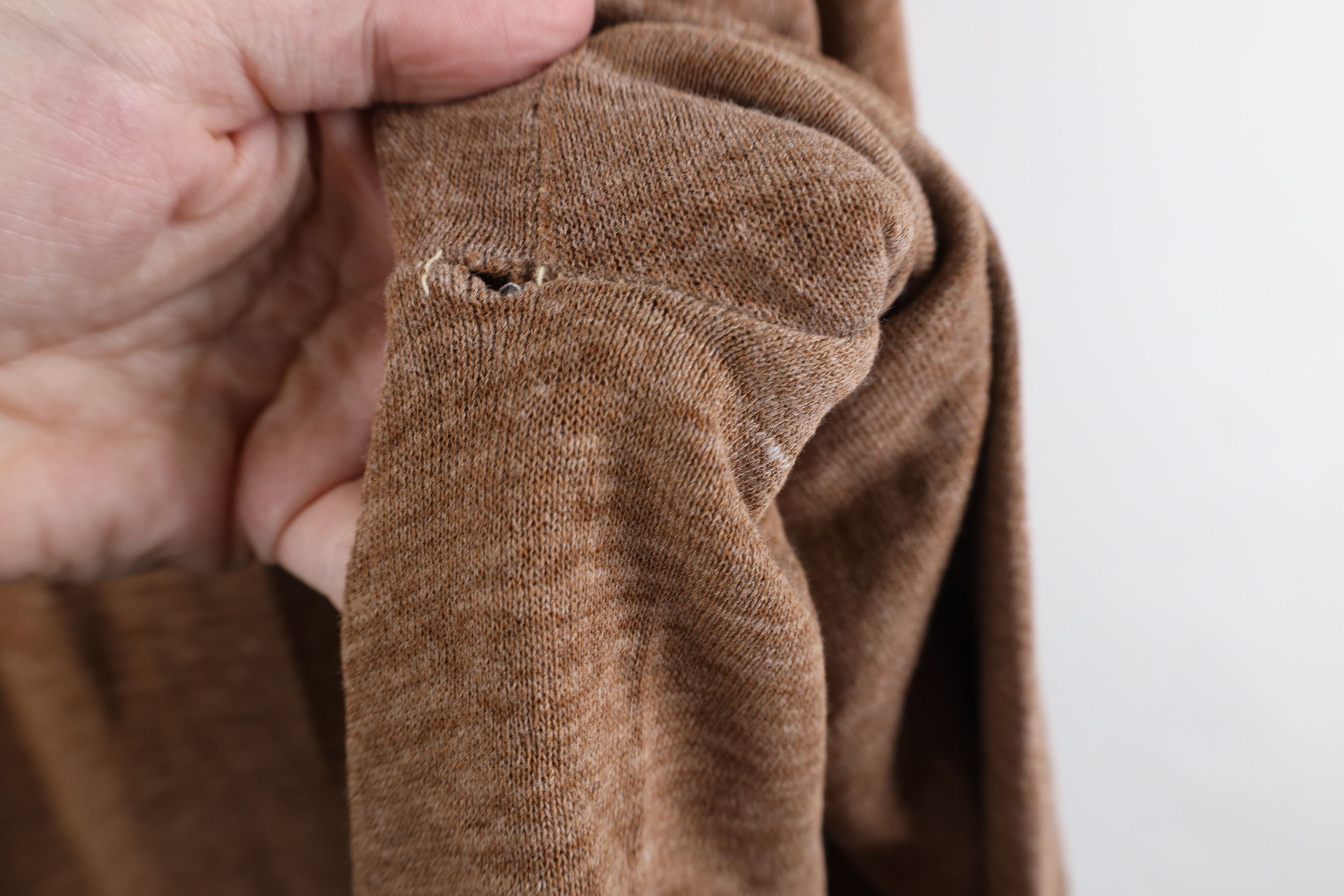 Vintage Vintage 50s Fit Blank Half Zip Collared Sweatshirt Brown Size US L / EU 52-54 / 3 - 10 Thumbnail