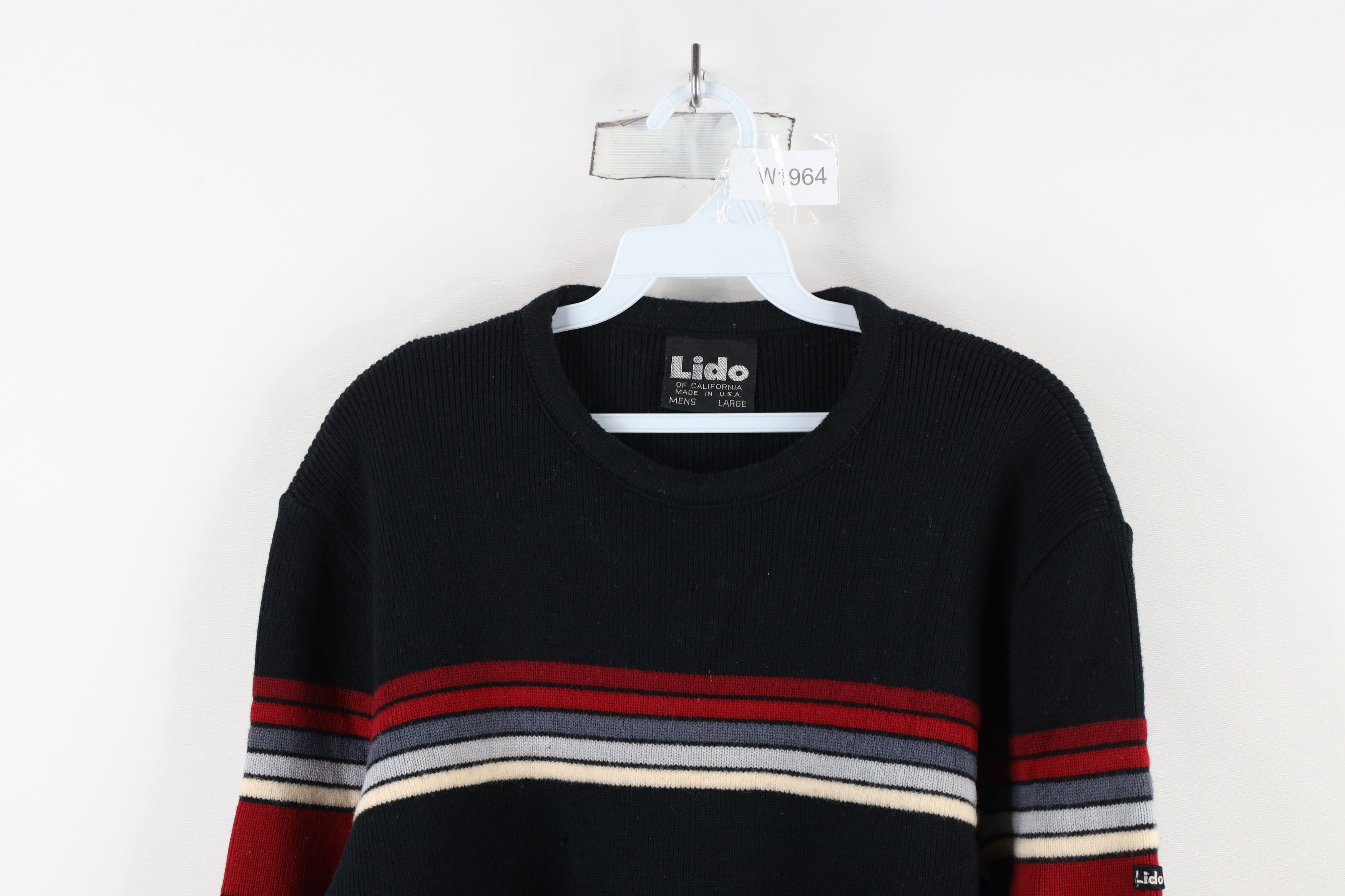 Vintage Vintage 70s Streetwear Wool Knit Crewneck Sweater USA Size US L / EU 52-54 / 3 - 2 Thumbnail