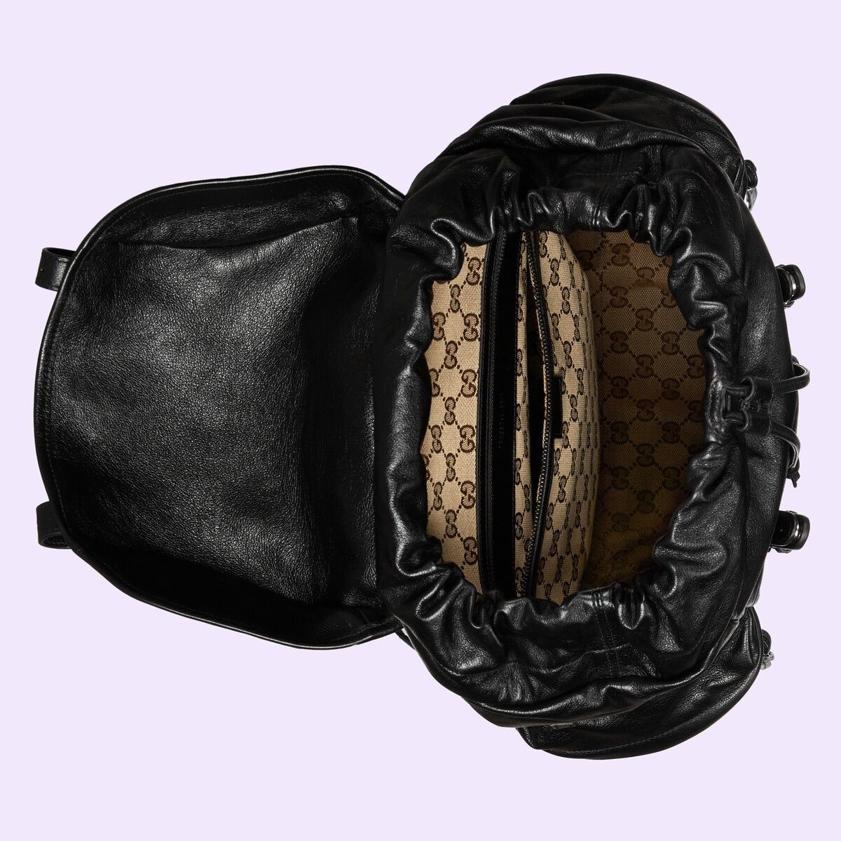 Gucci Black Backpack with tonal double G Size ONE SIZE - 6 Thumbnail