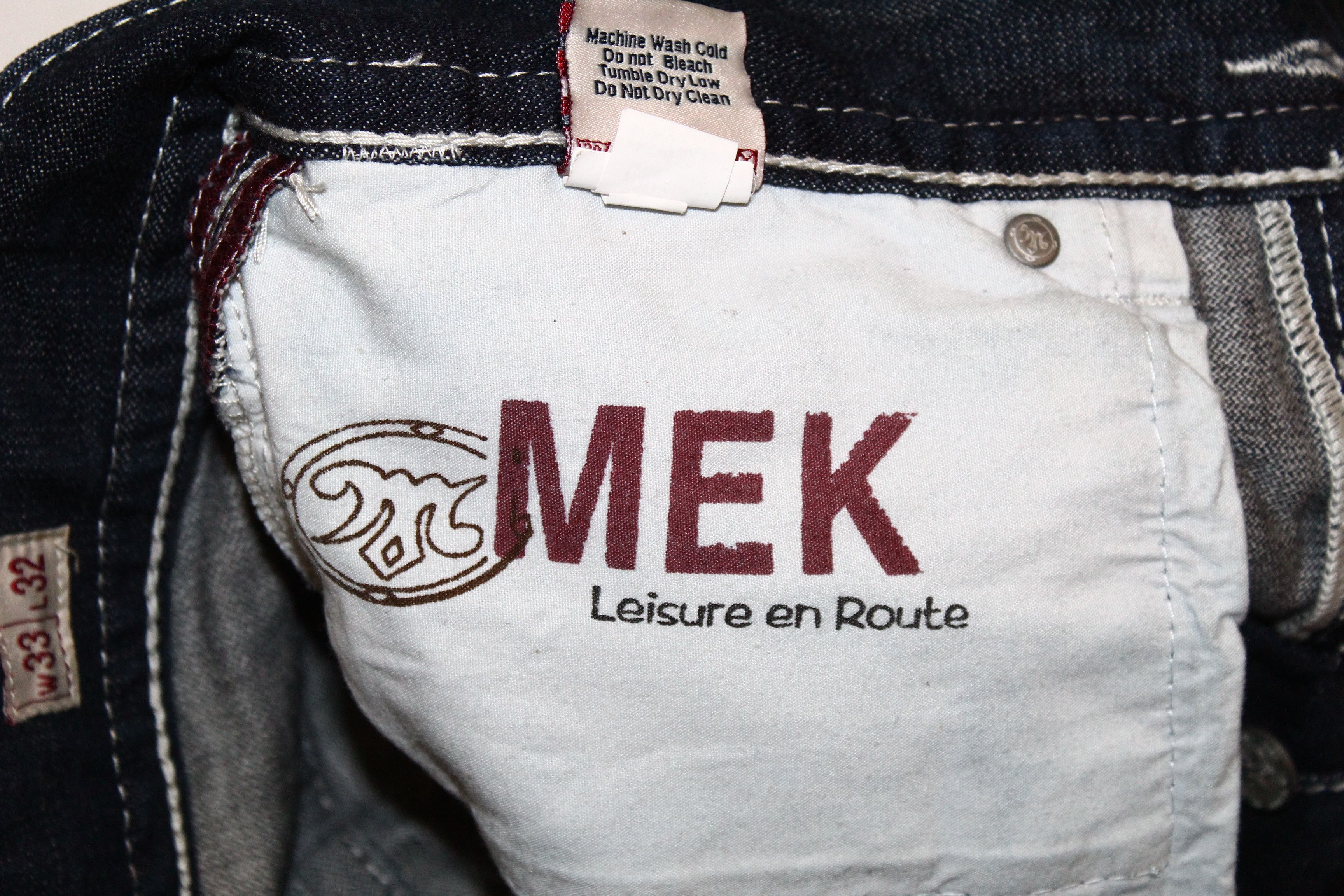 Mek Denim Y2K💥MEK DENIM USA Handcrafted Button Fly Baggy Rap Jeans Size US 33 - 10 Thumbnail