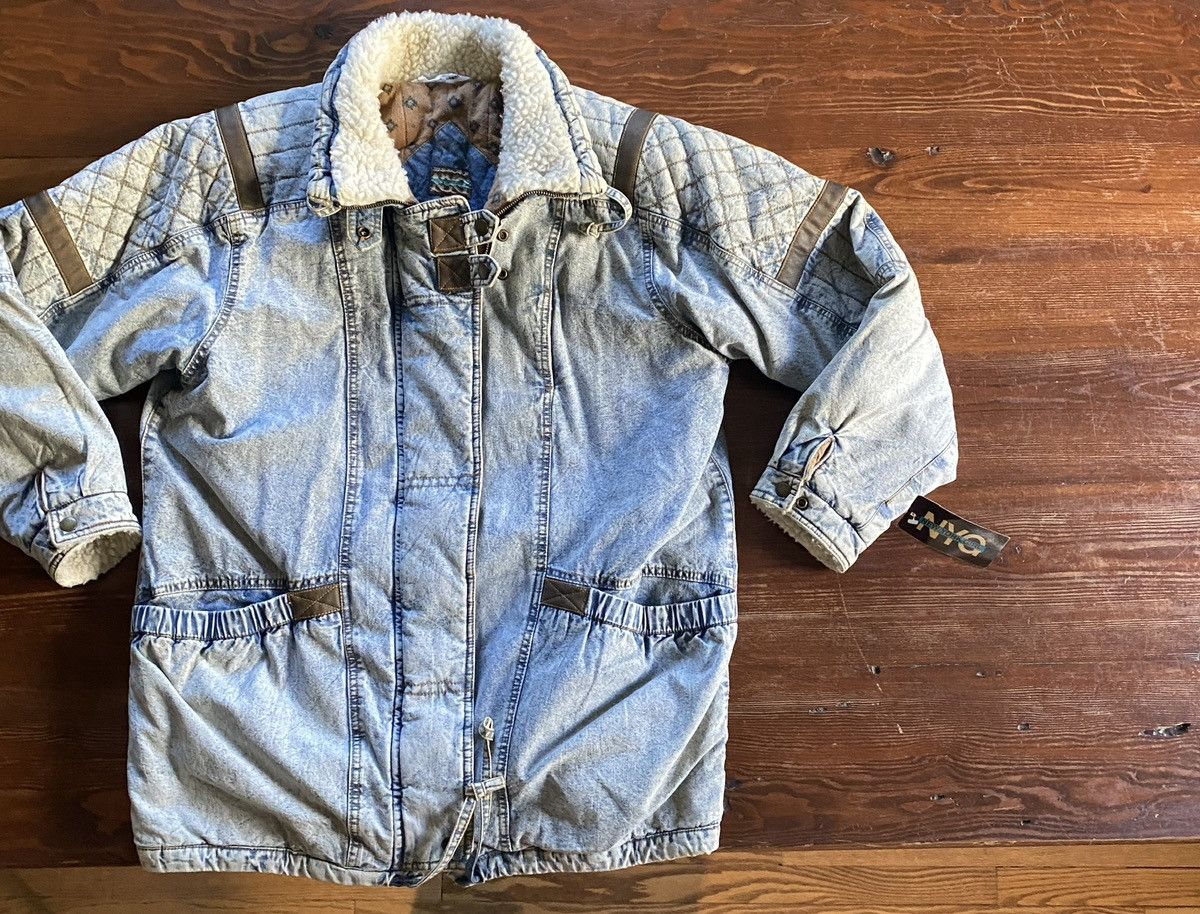 Vintage NWT 80’s Women’s Sherpa Collar Carpet Line Jean Coat