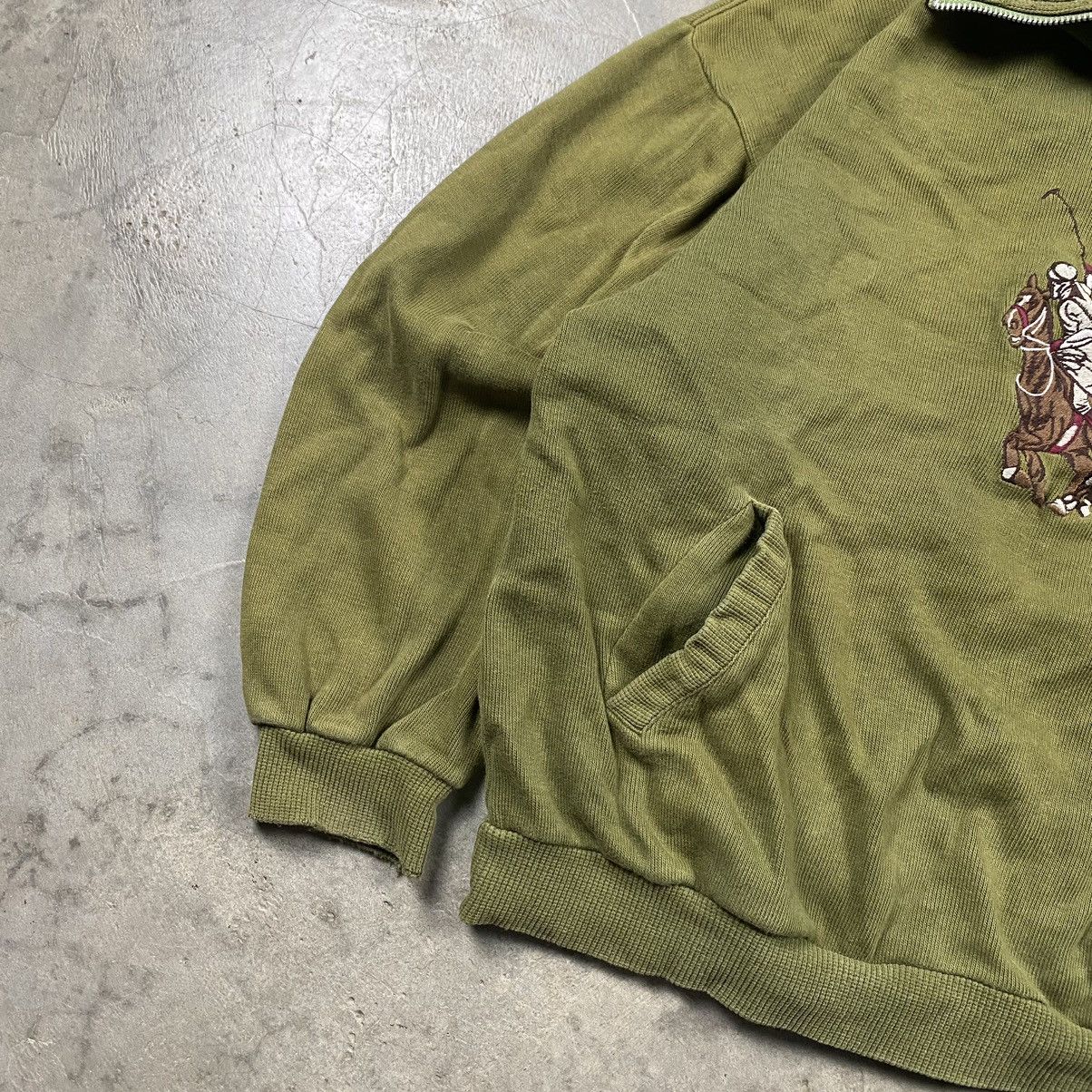 Japanese Brand × Vintage Rare 90s Polo Big Pony Parody Distressed Boxy Quarter Zip Size US M / EU 48-50 / 2 - 4 Thumbnail