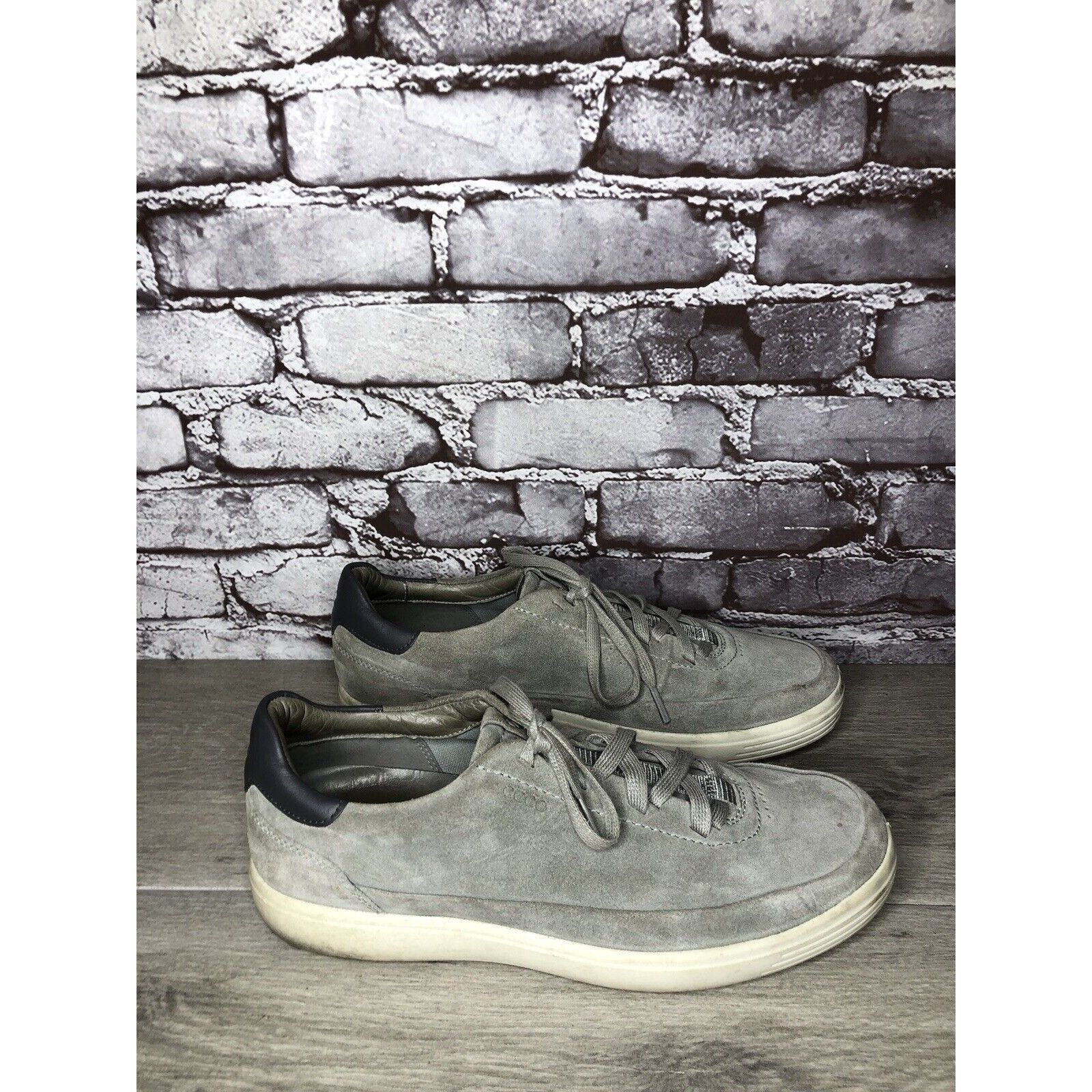 Ecco ECCO Grey Suede Leather Lace Up Comfort Casual Sneakers Shoe Size US 10 / EU 43 - 16 Thumbnail
