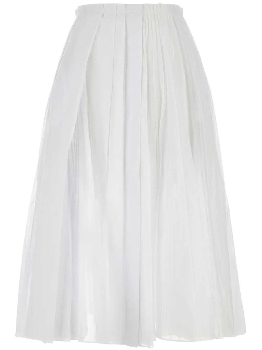 Jil Sander o1y1025 Midi Skirt in White Size 27" / US 4 / IT 40 - 1 Thumbnail