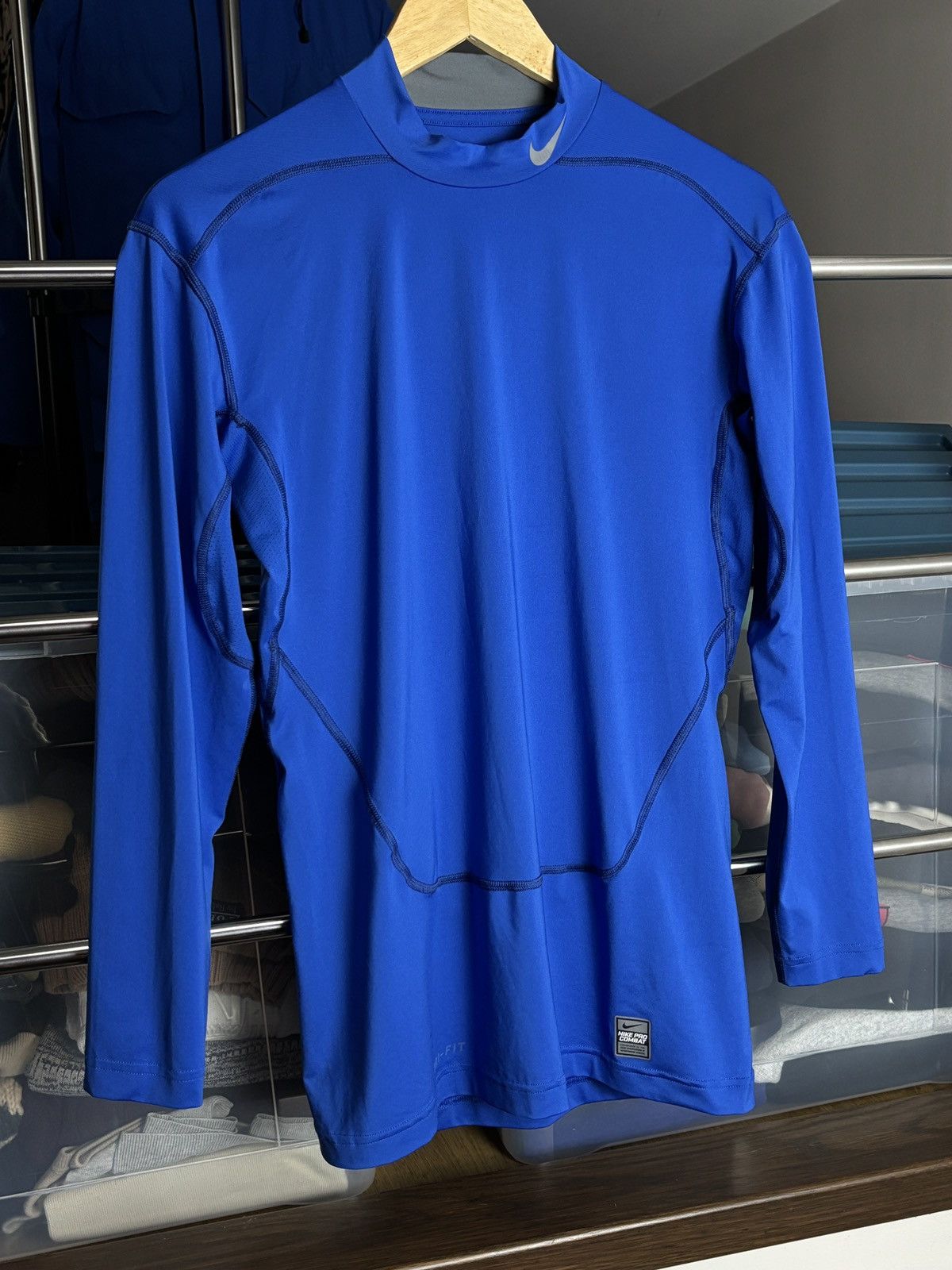 Nike Nike Pro Combat Dri-Fit Long Sleeve T-Shirt Size US L / EU 52-54 / 3 - 2 Thumbnail
