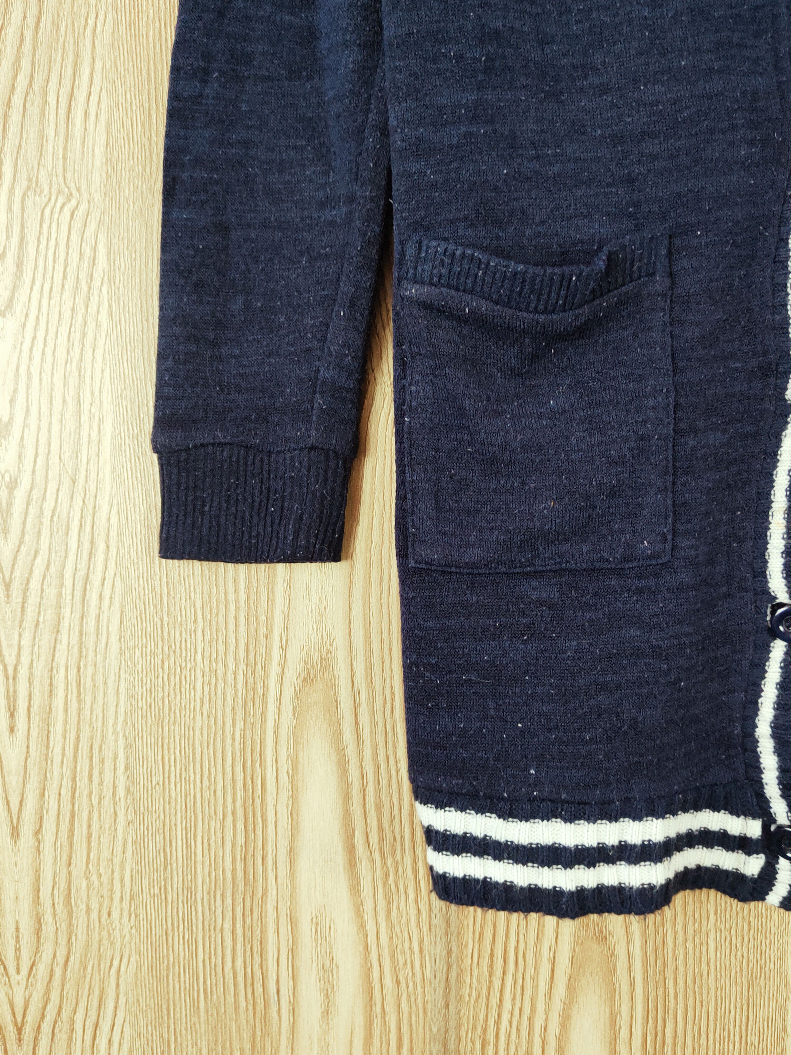 Homespun Knitwear × Vintage Lalatasty Navy Hoodie Knitwear Cardigan #W663 Size S / US 4 / IT 40 - 4 Thumbnail