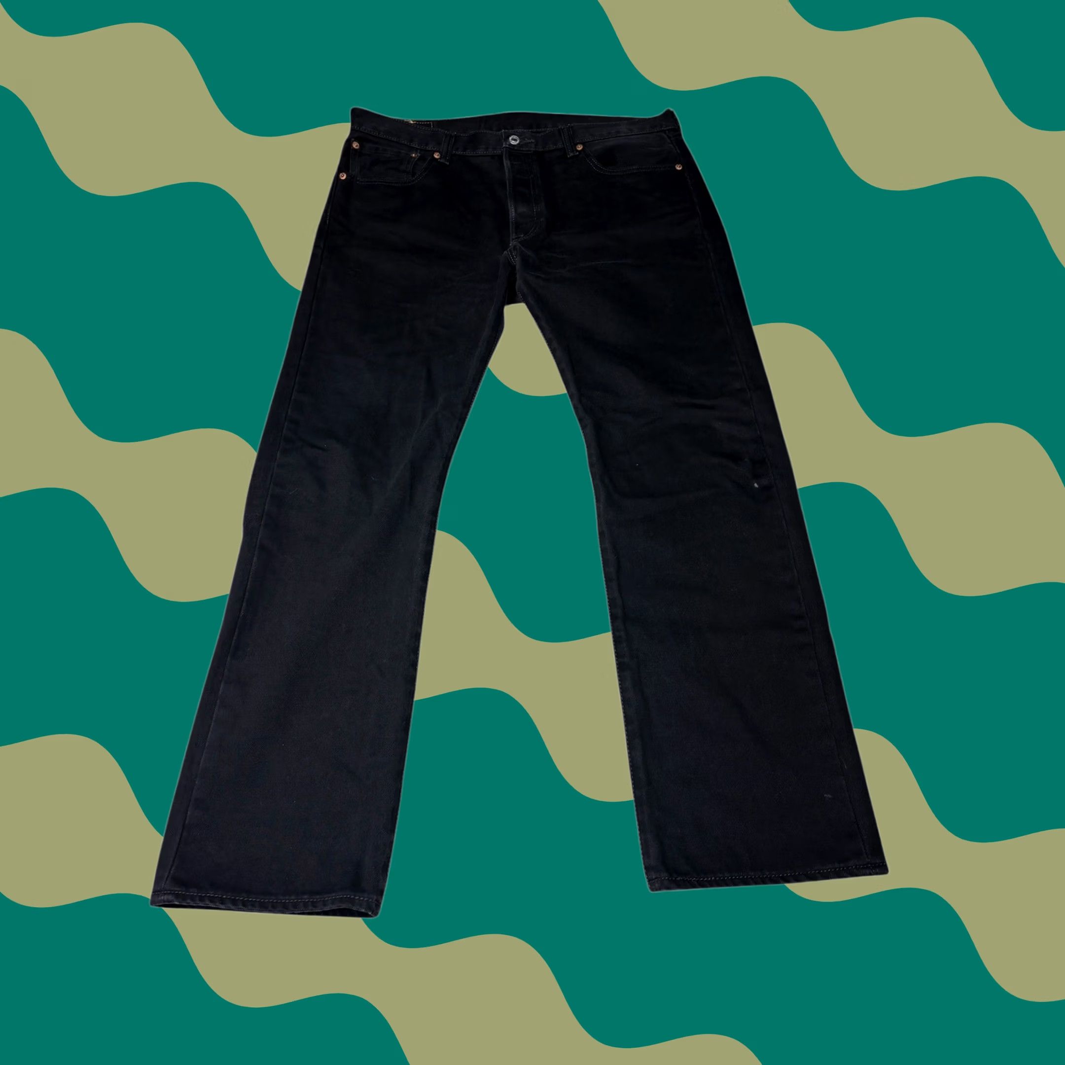 Levi's Levi's 501 Original Fit Black Denim Jeans Men's W36 L30 Button Fly Straight Regular 5-Pocket Logo Vintage? No, Standard Size US 36 / EU 52 - 1 Thumbnail