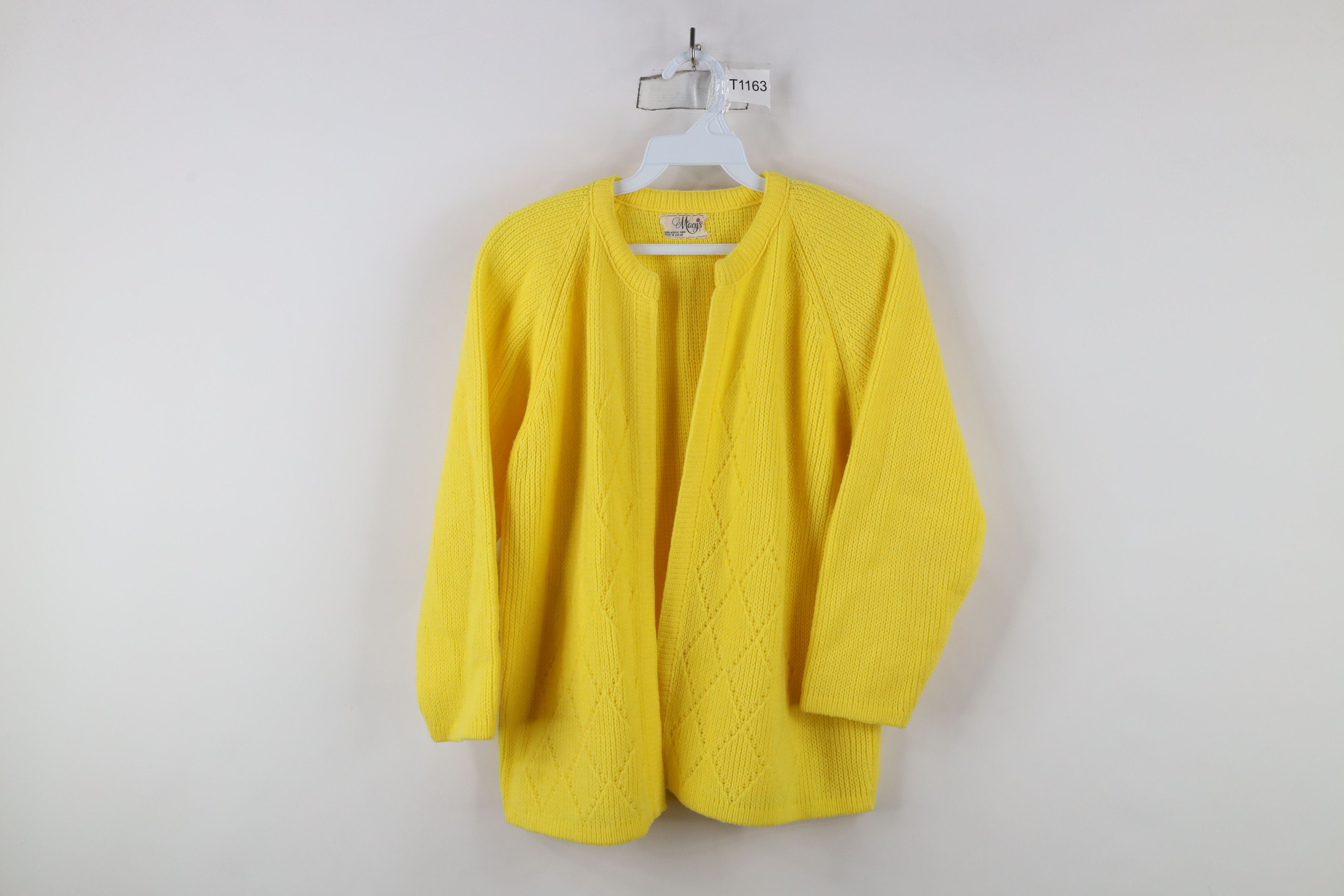 Macys × Vintage Vintage 60s Macys Ribbed Knit Open Front Cardigan Sweater Size S / US 4 / IT 40 - 1 Thumbnail
