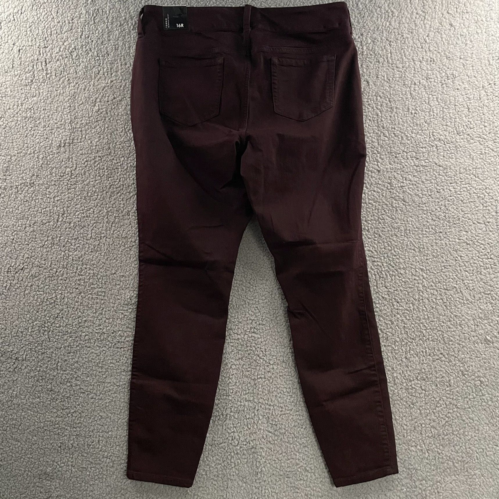 Torrid Torrid Jeans Maroon 16R Jegging Zip Pockets Women Size 38" / US 16 / IT 52 - 6 Thumbnail