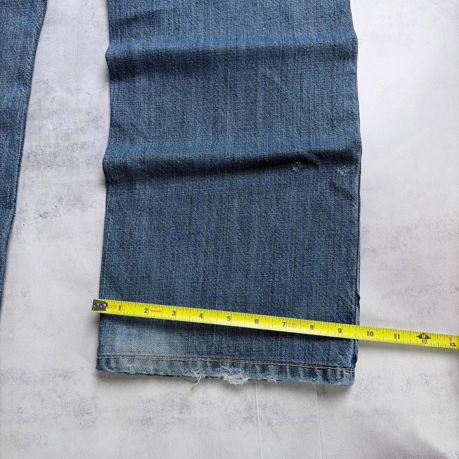 Express Y2K Light Wash Express Grunge Distressed Baggy Denim Jeans Size US 32 / EU 48 - 8 Thumbnail