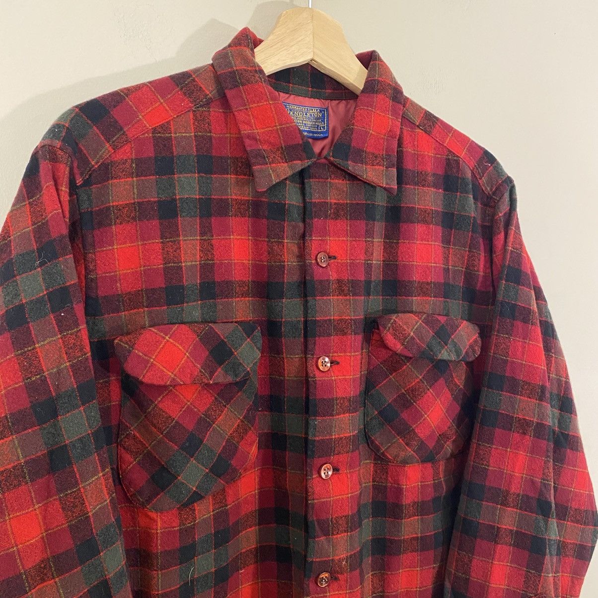 Pendleton Vintage 60s Pendleton Wool Flannel Shirt Large Size US L / EU 52-54 / 3 - 1 Thumbnail