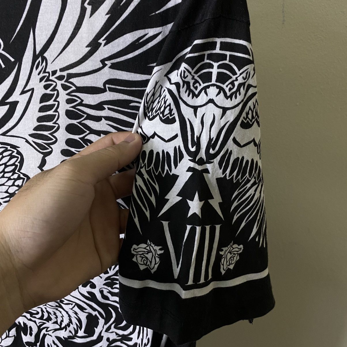 Zara Zara Man Affliction Design AllOverPrint Tshirt Size US L / EU 52-54 / 3 - 4 Thumbnail