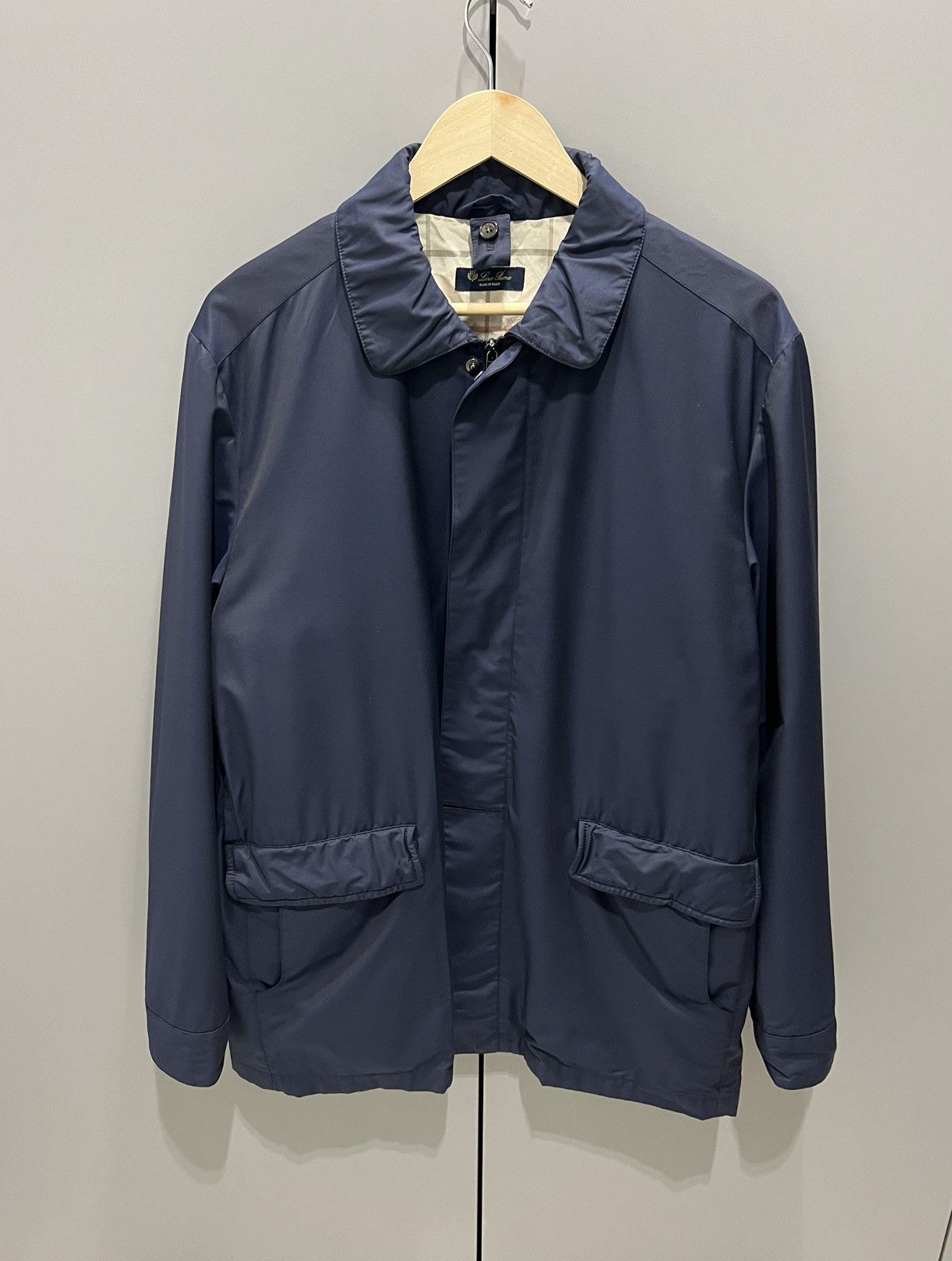 Loro Piana LORO PIANA Horsey Wool Blend Carcoat Jacket Large Blue 5000$ Size US L / EU 52-54 / 3 - 4 Thumbnail